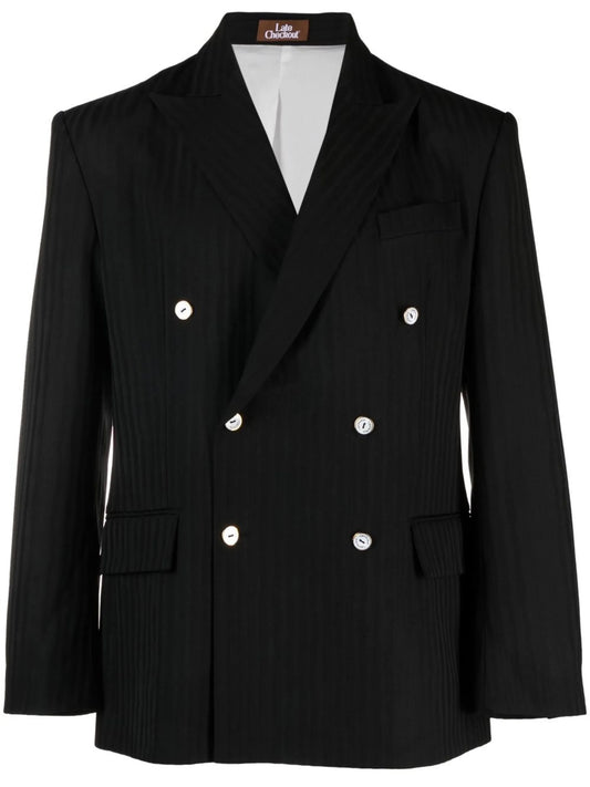 Black Zebra double-breasted blazer
