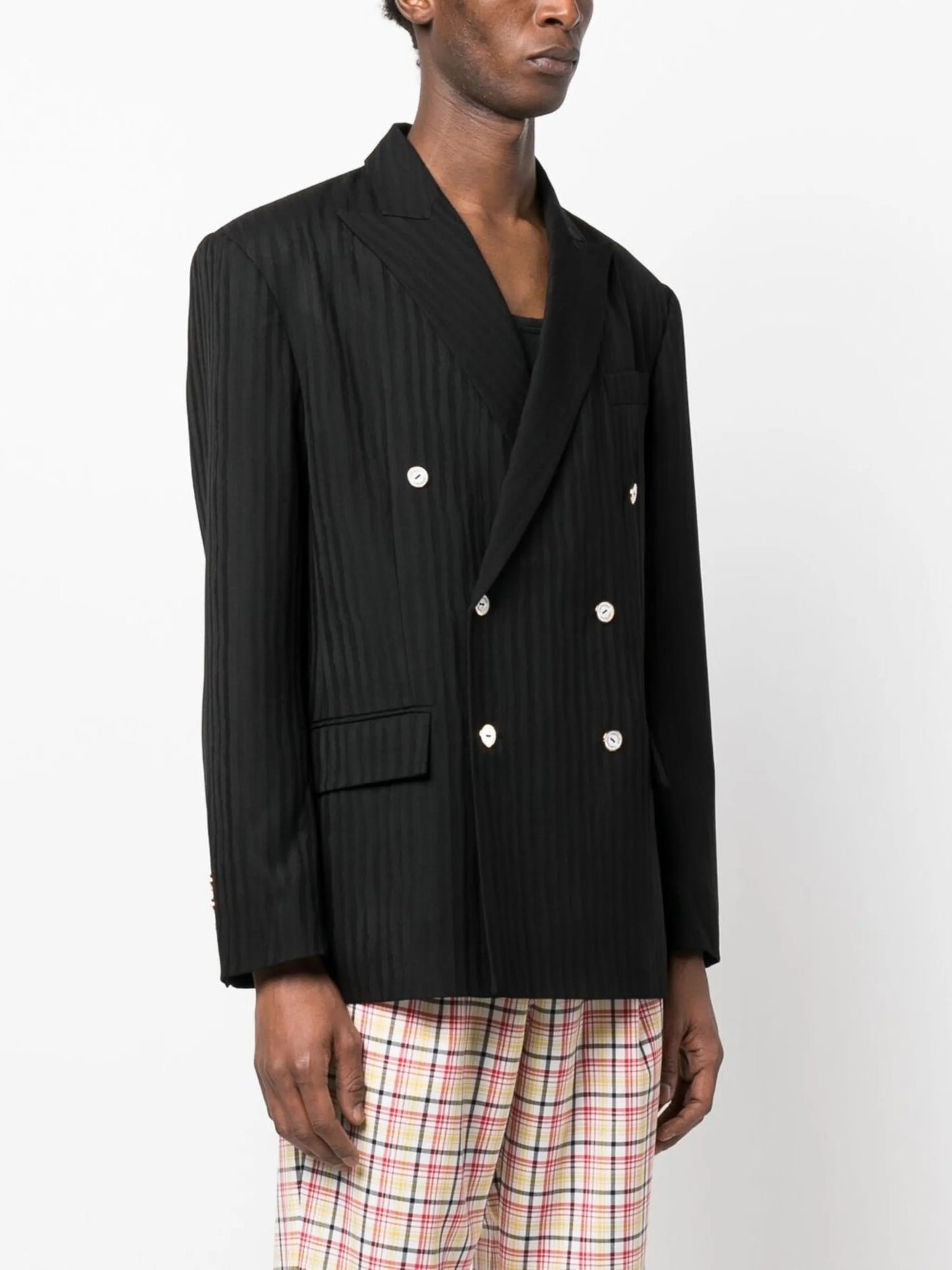 Black Zebra double-breasted blazer