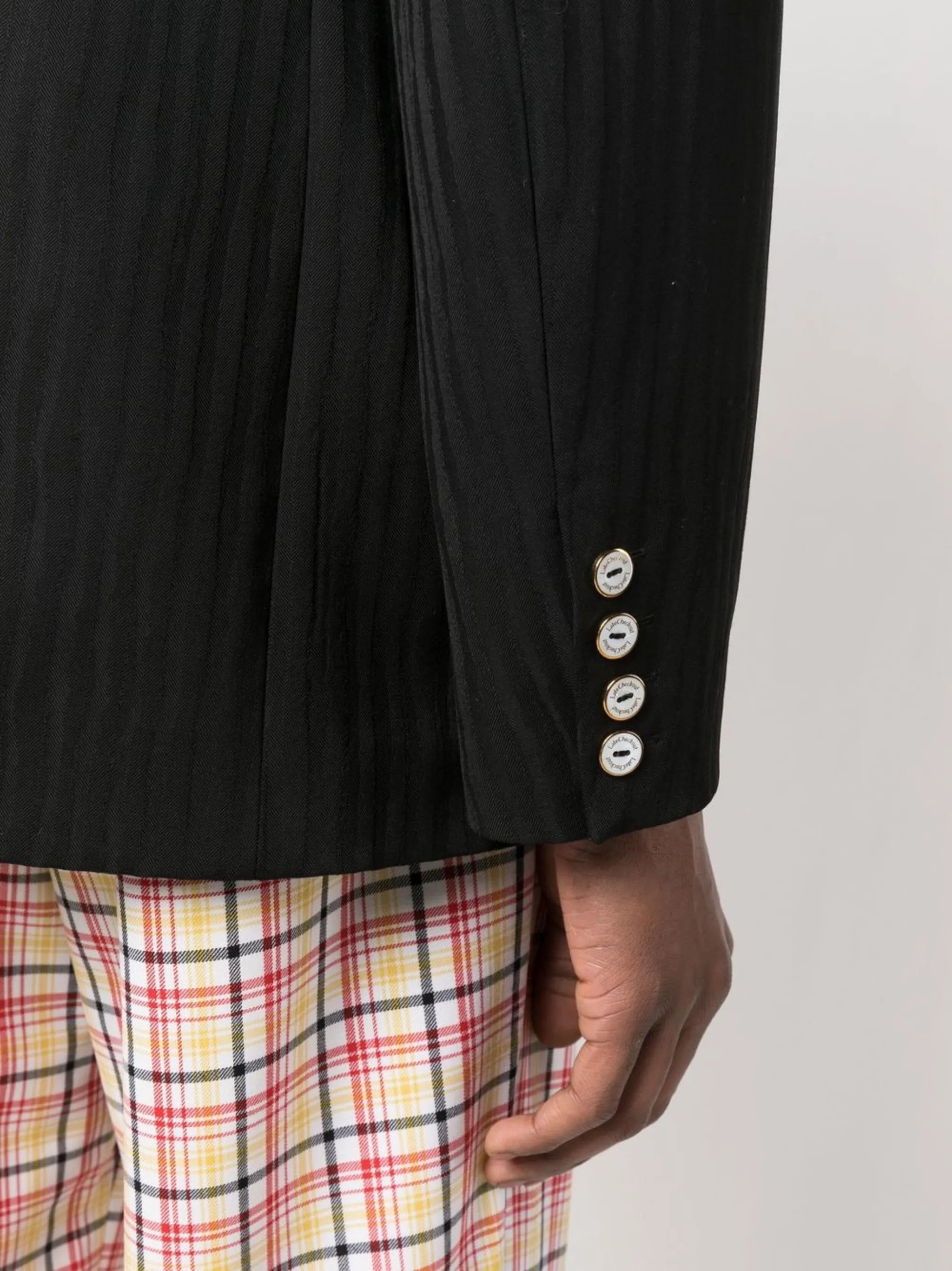 Black Zebra double-breasted blazer