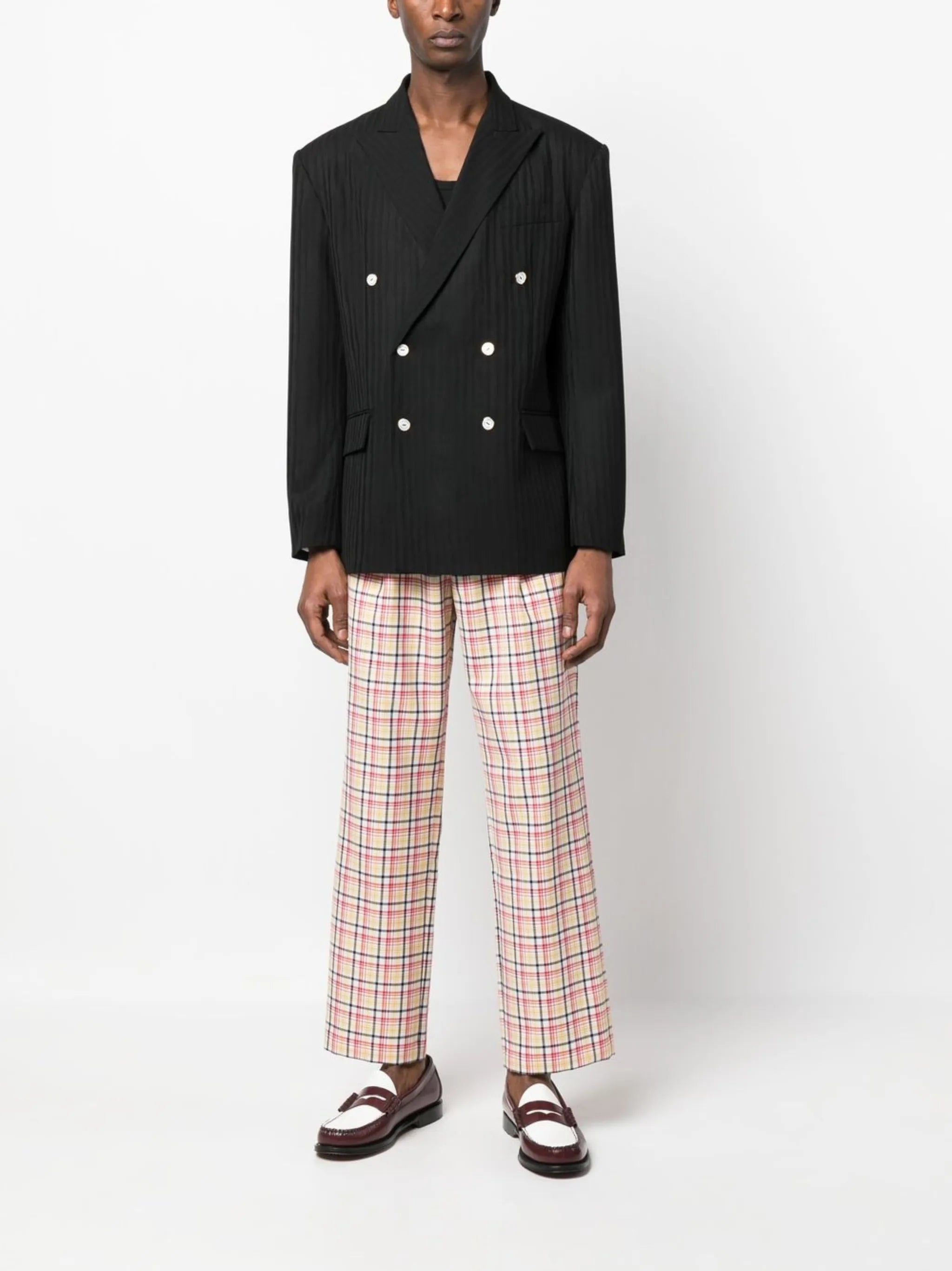 Black Zebra double-breasted blazer