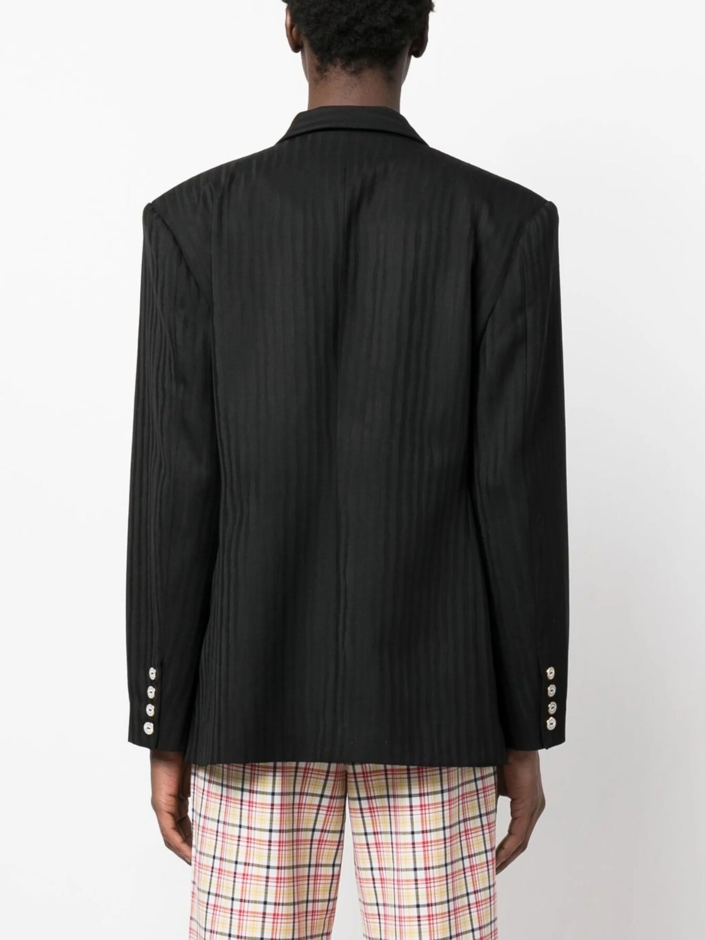 Black Zebra double-breasted blazer