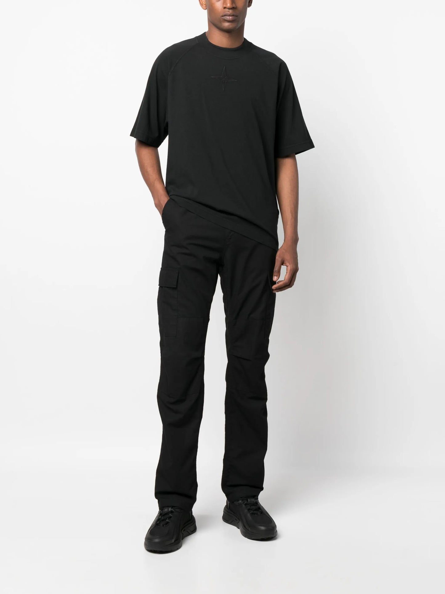 logo-embroidered cotton T-shirt