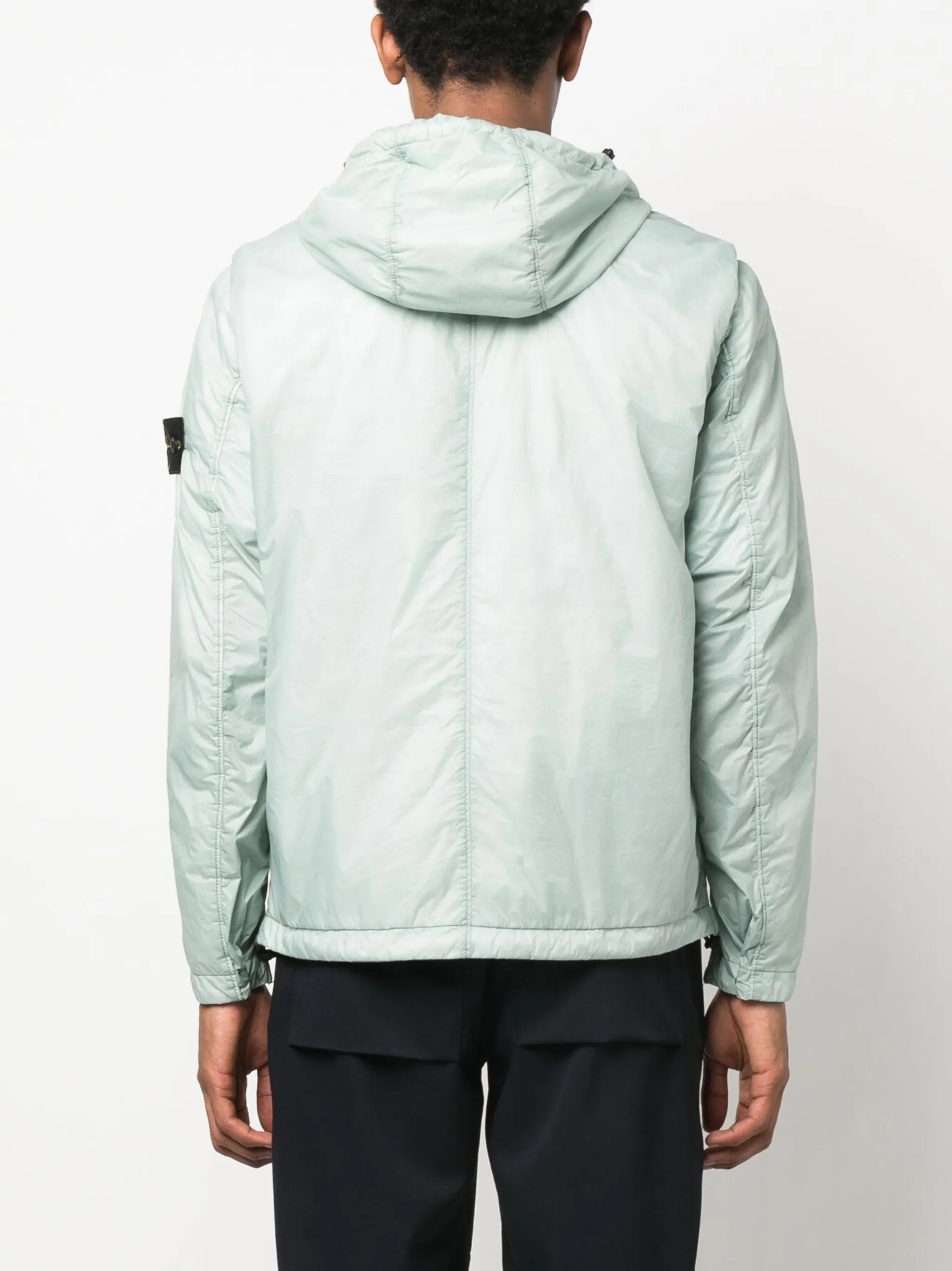 Compass-patch hooded jacket