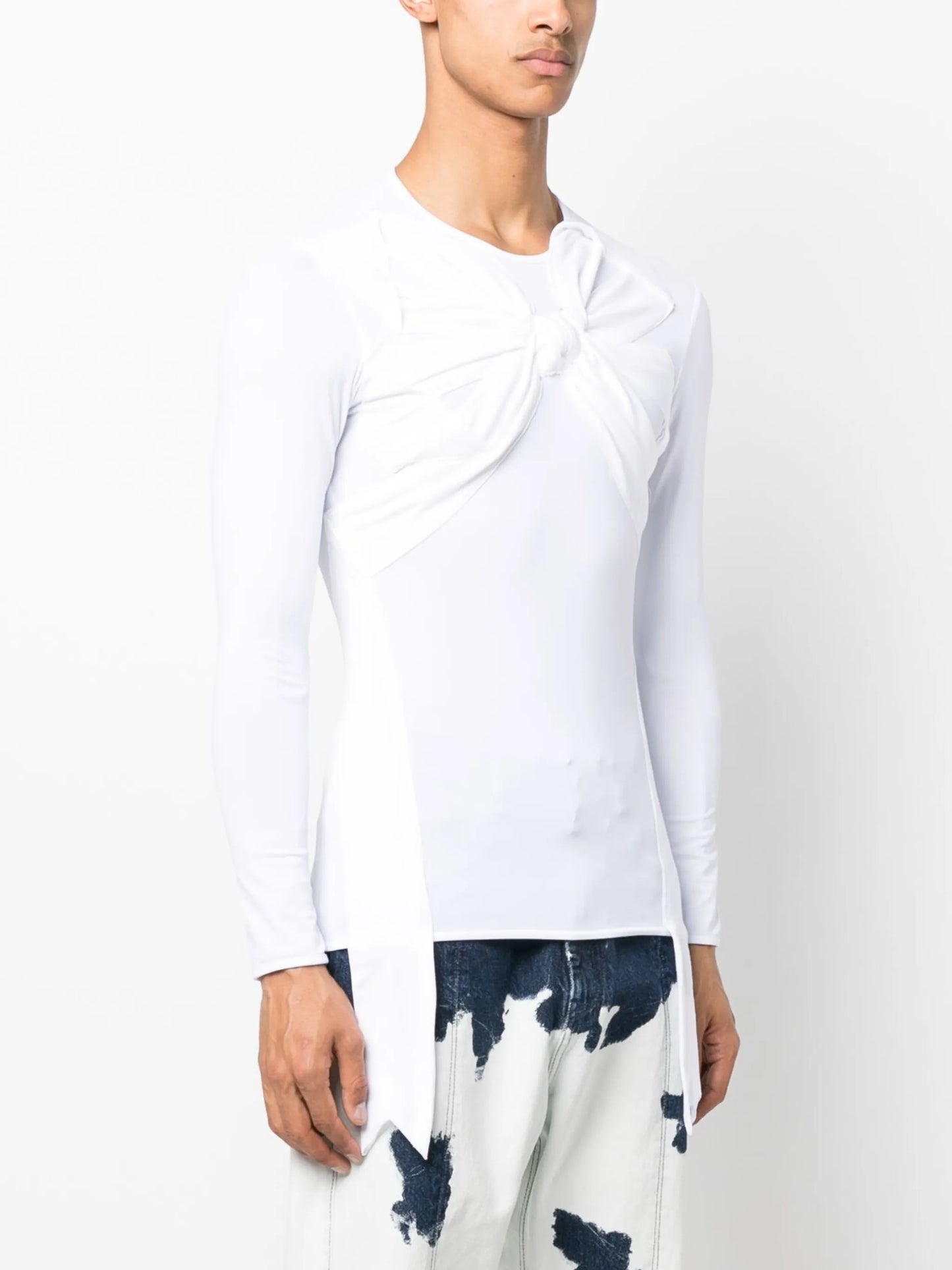 bow-detail long-sleeve T-shirt