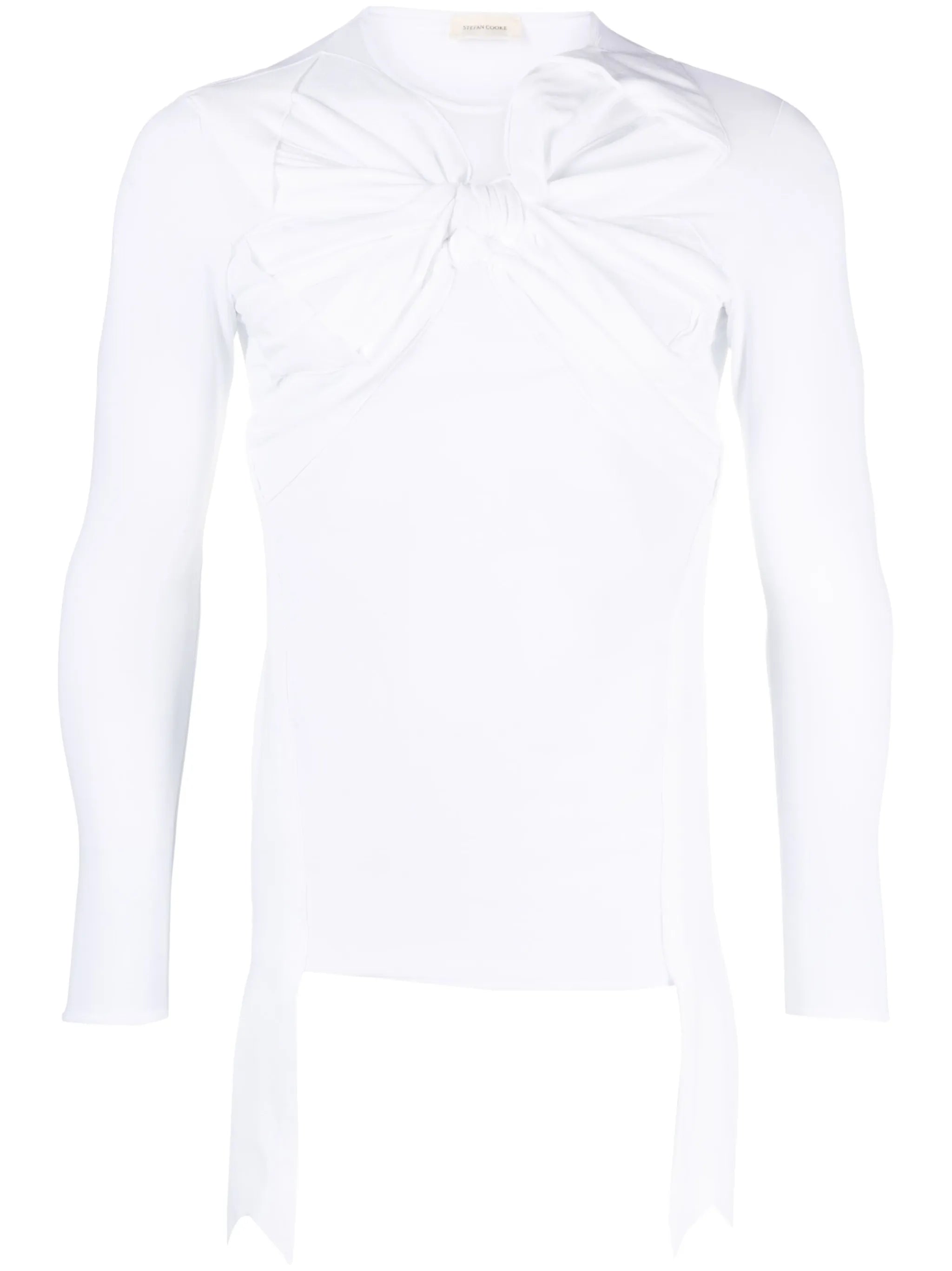 bow-detail long-sleeve T-shirt