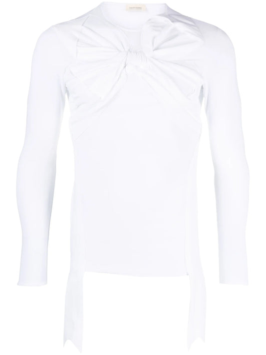 bow-detail long-sleeve T-shirt