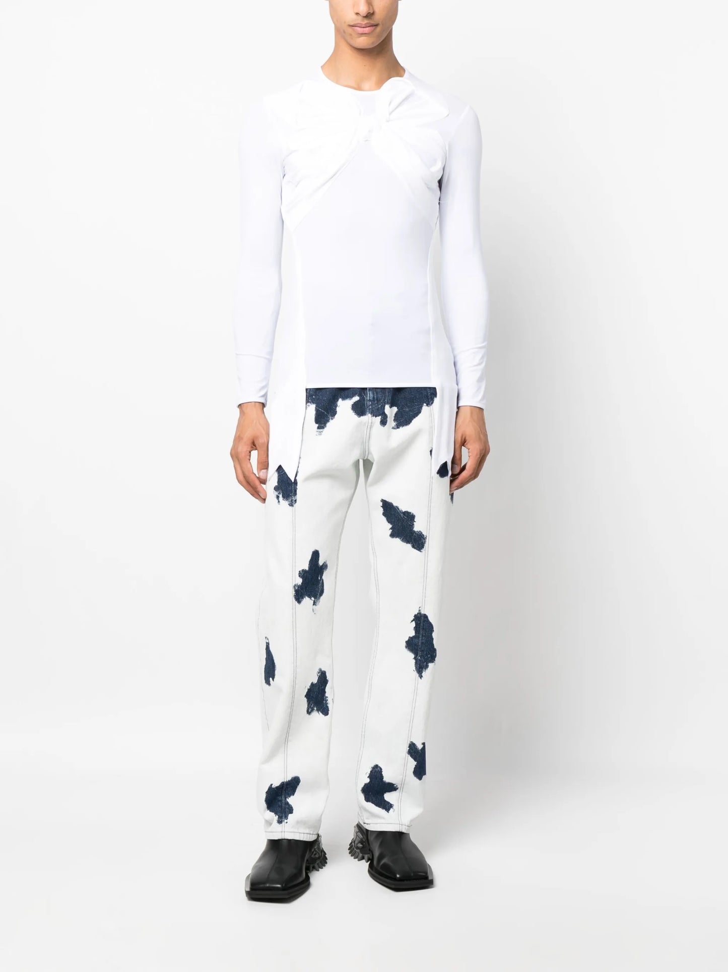 bow-detail long-sleeve T-shirt