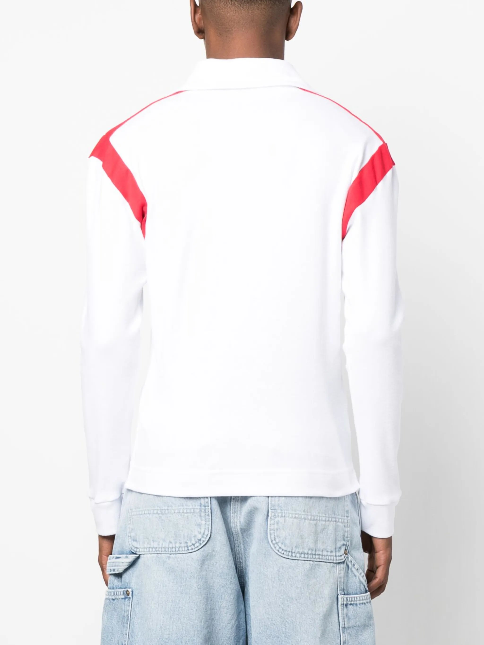 two-tone panel polo shirt
