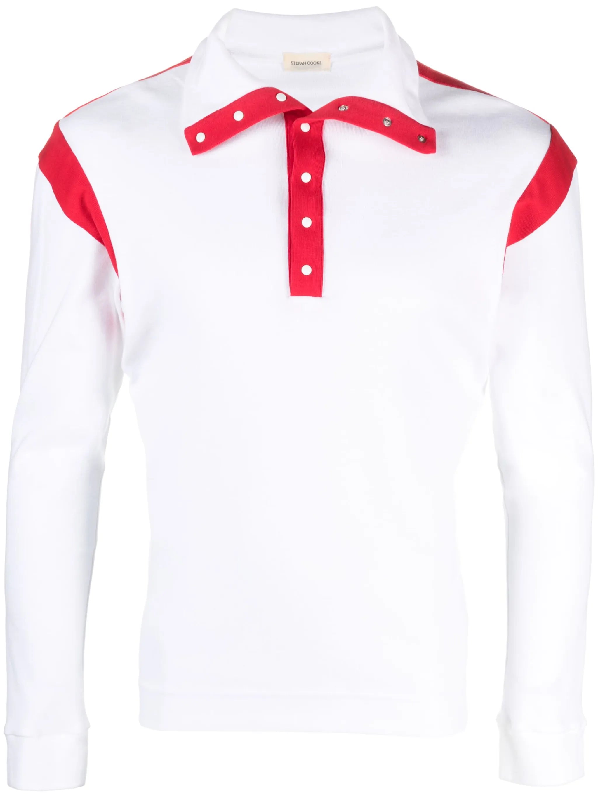 two-tone panel polo shirt