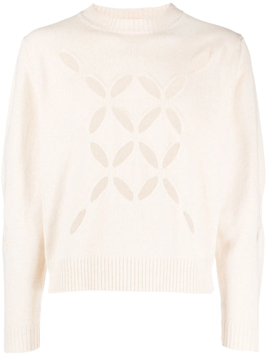 cut-out floral-detail jumper