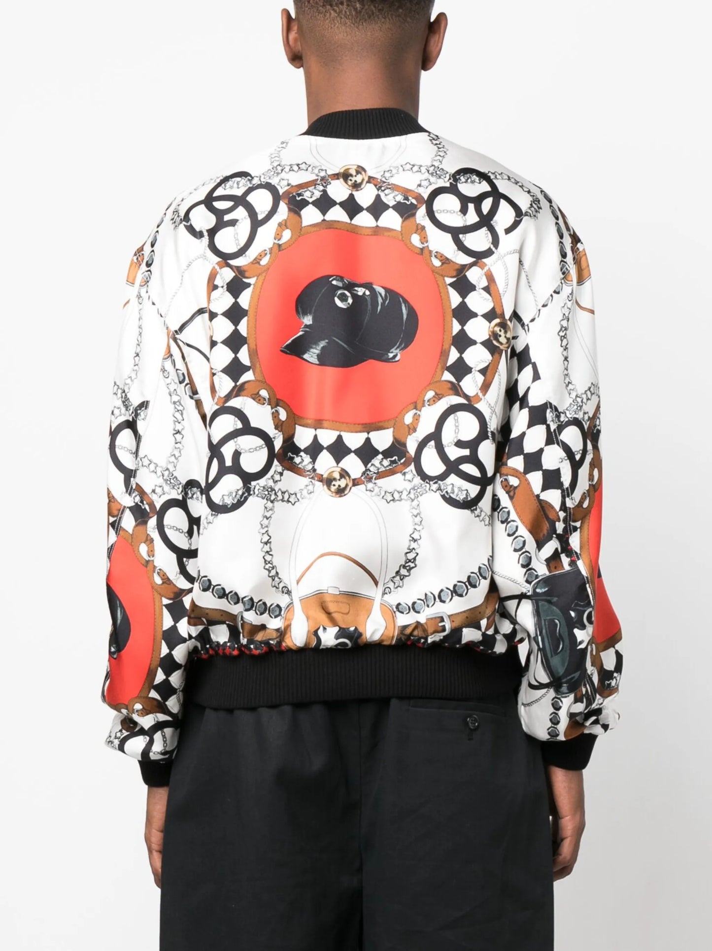 graphic-print bomber jacket