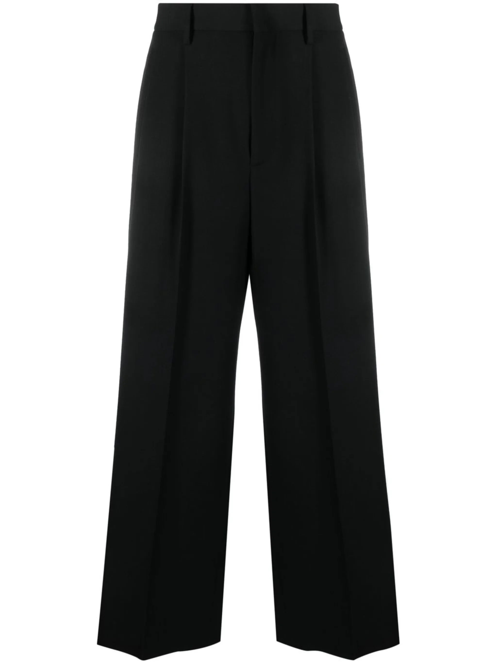 high-waisted wide-leg trousers