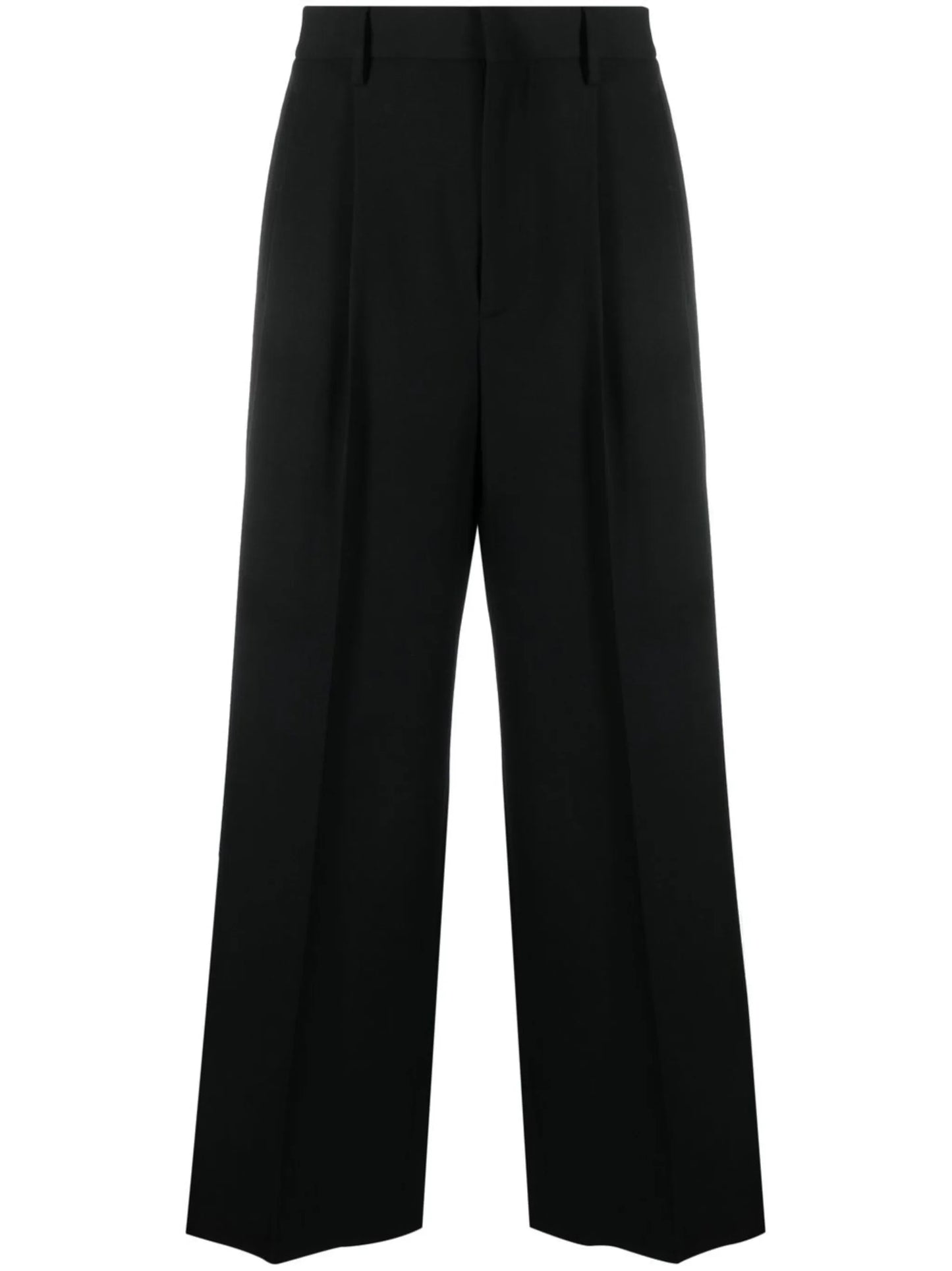 high-waisted wide-leg trousers