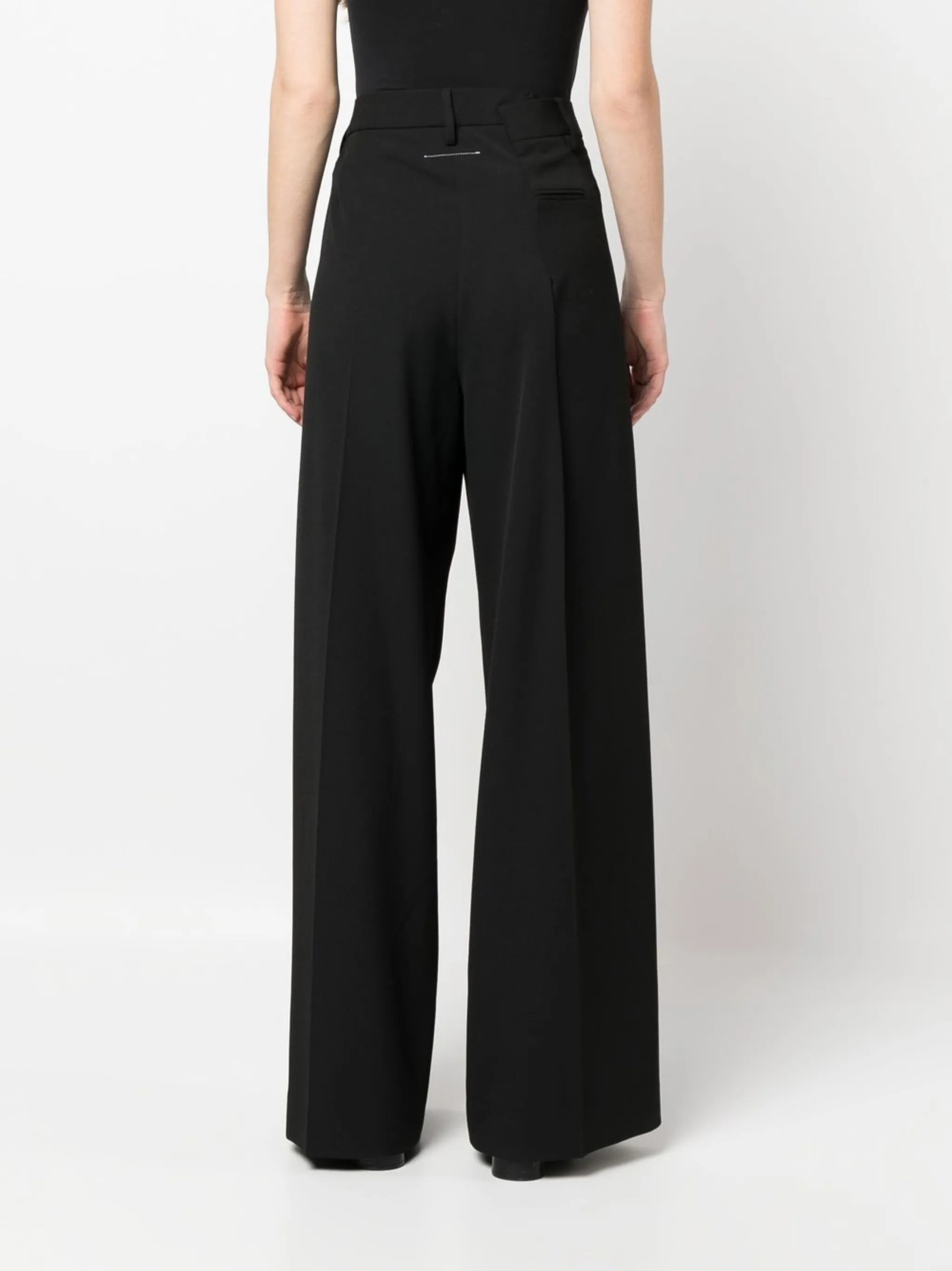 high-waisted wide-leg trousers