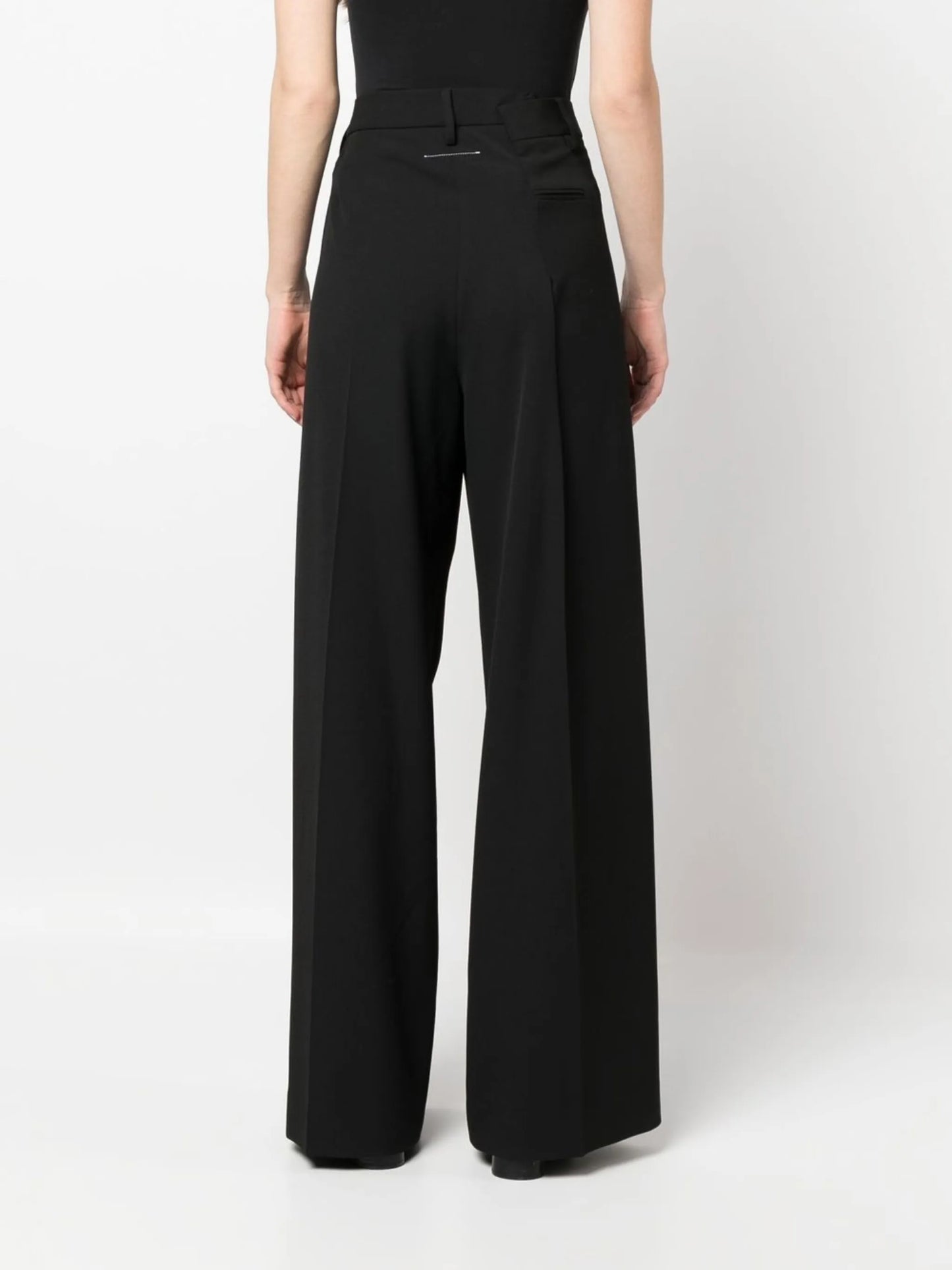 high-waisted wide-leg trousers