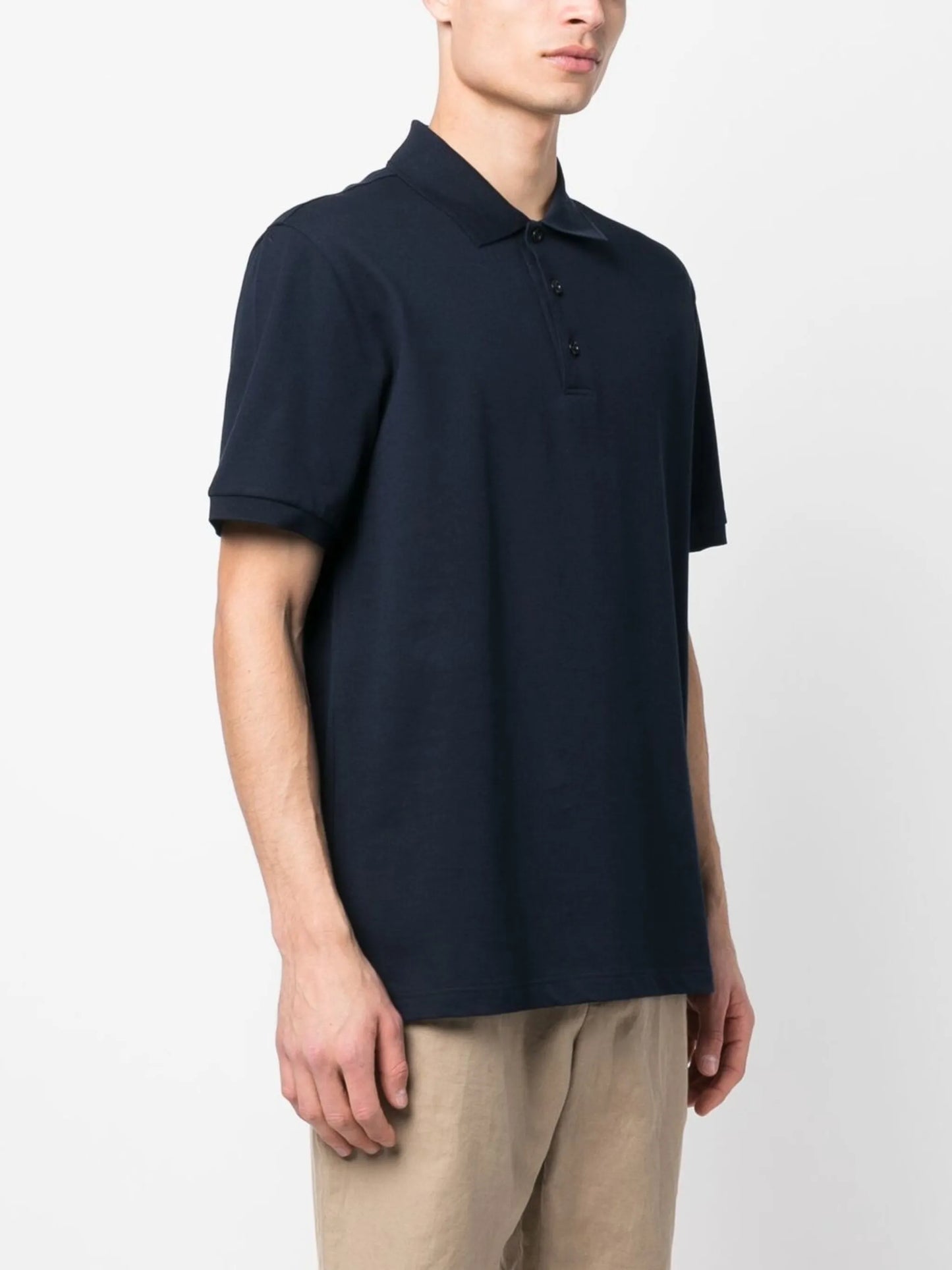 short-sleeve cotton polo shirt