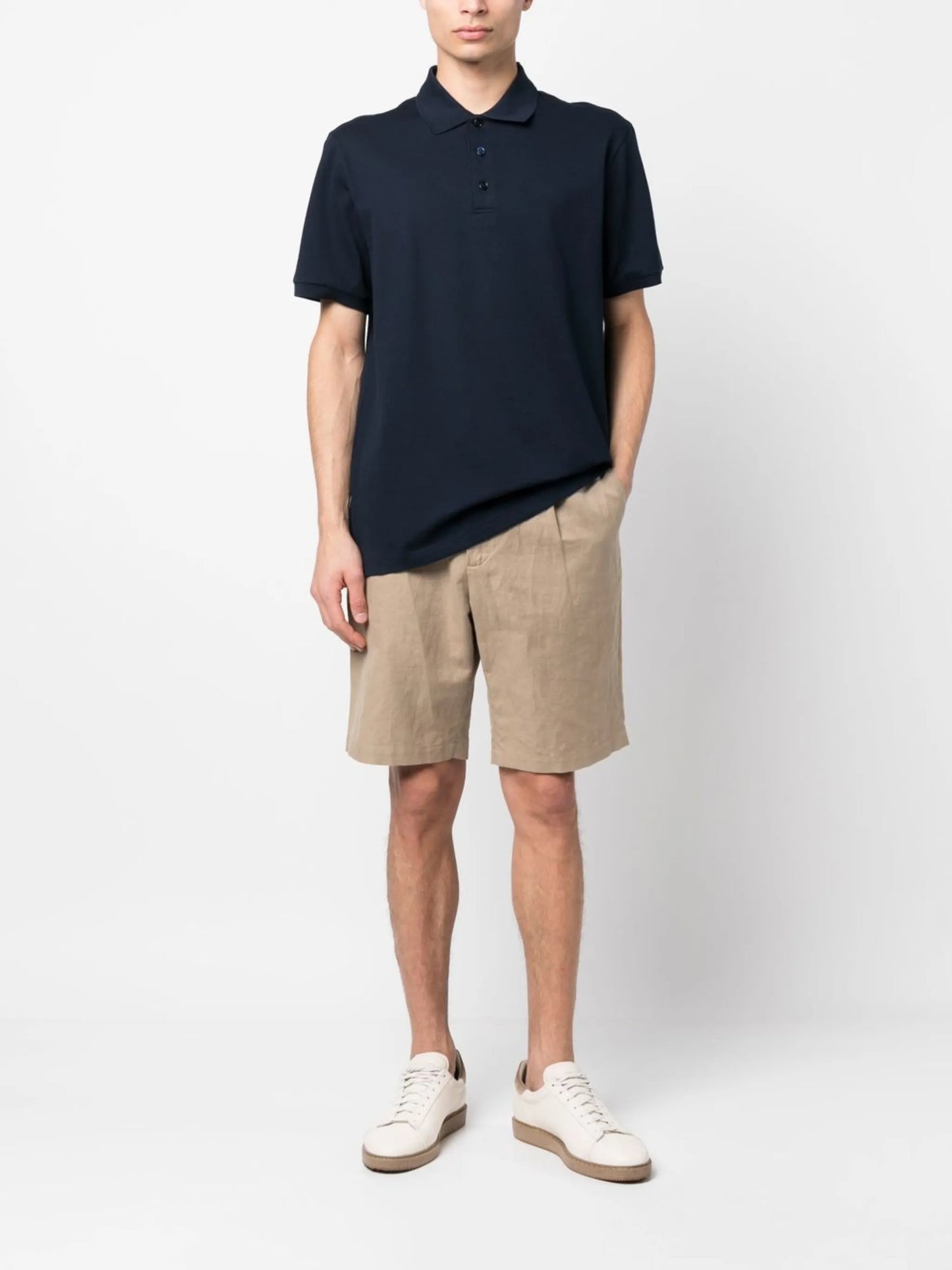 short-sleeve cotton polo shirt