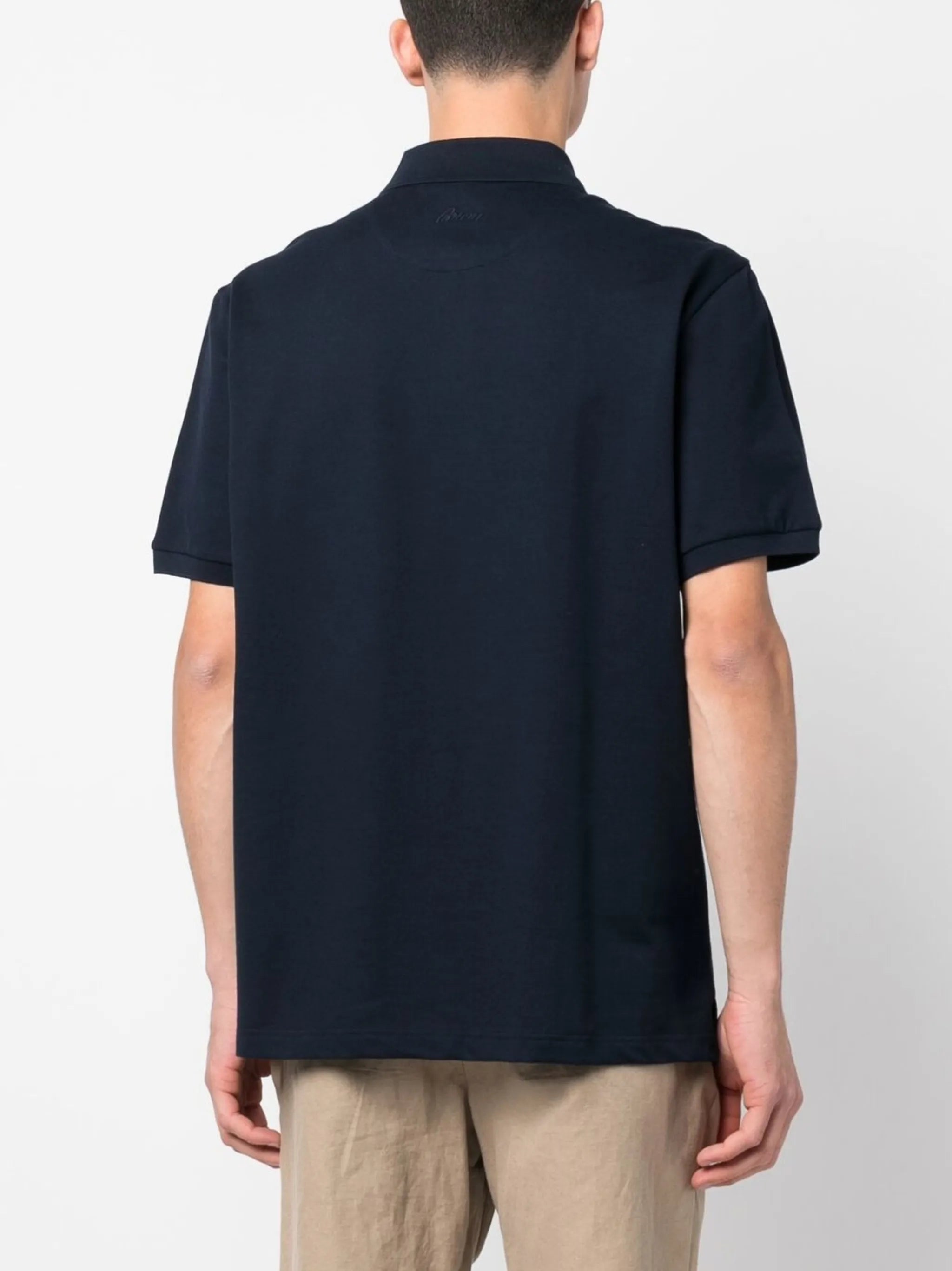 short-sleeve cotton polo shirt