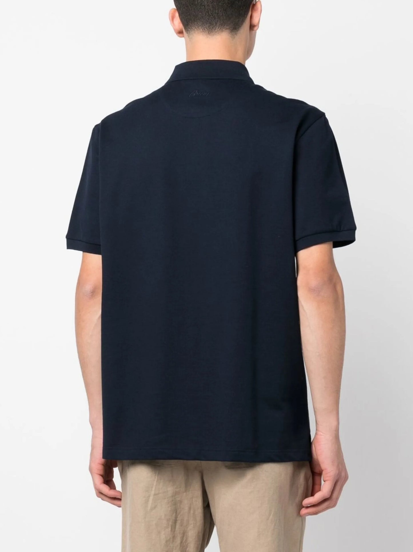 short-sleeve cotton polo shirt