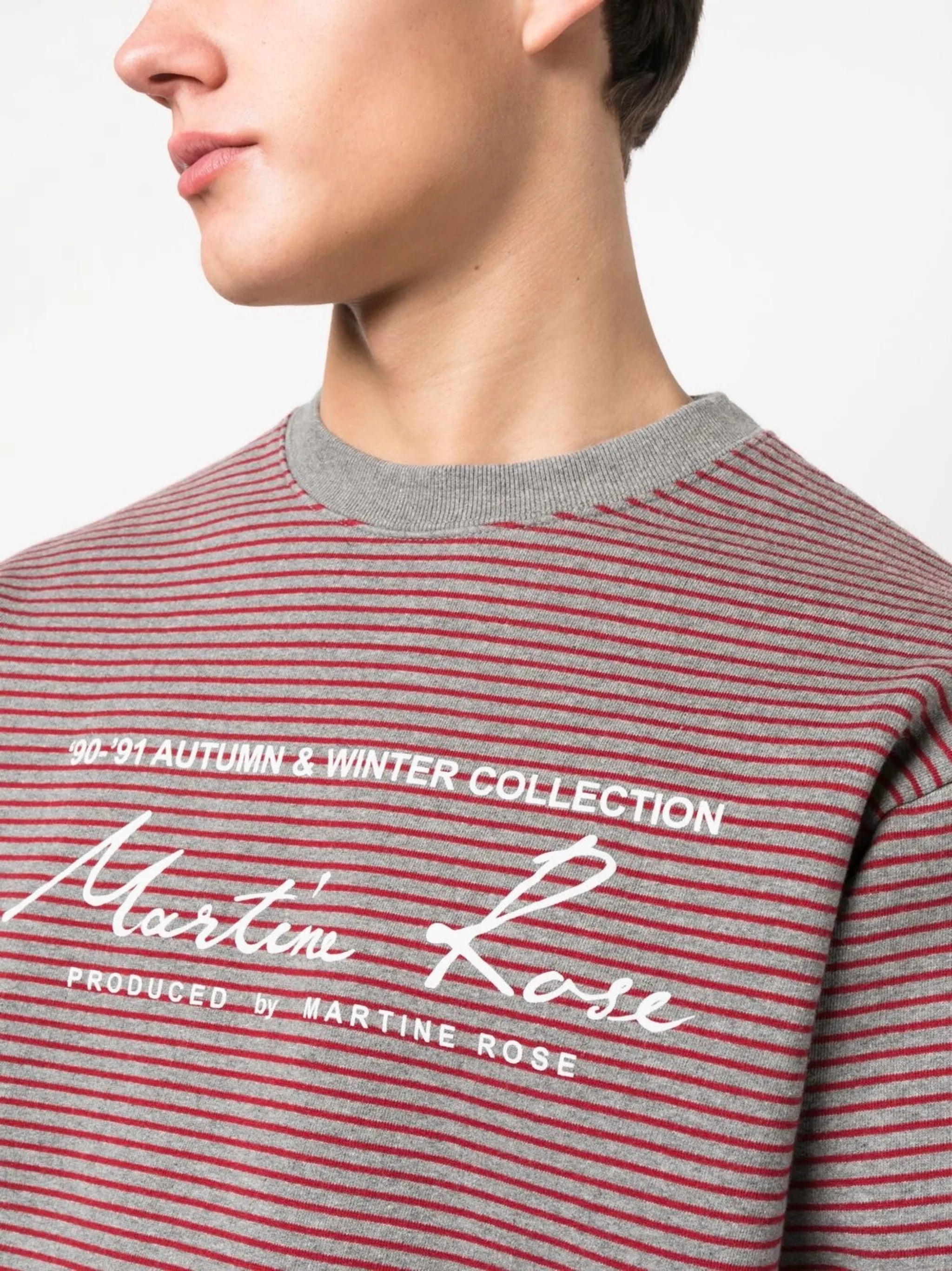 logo-print striped sweatshirt