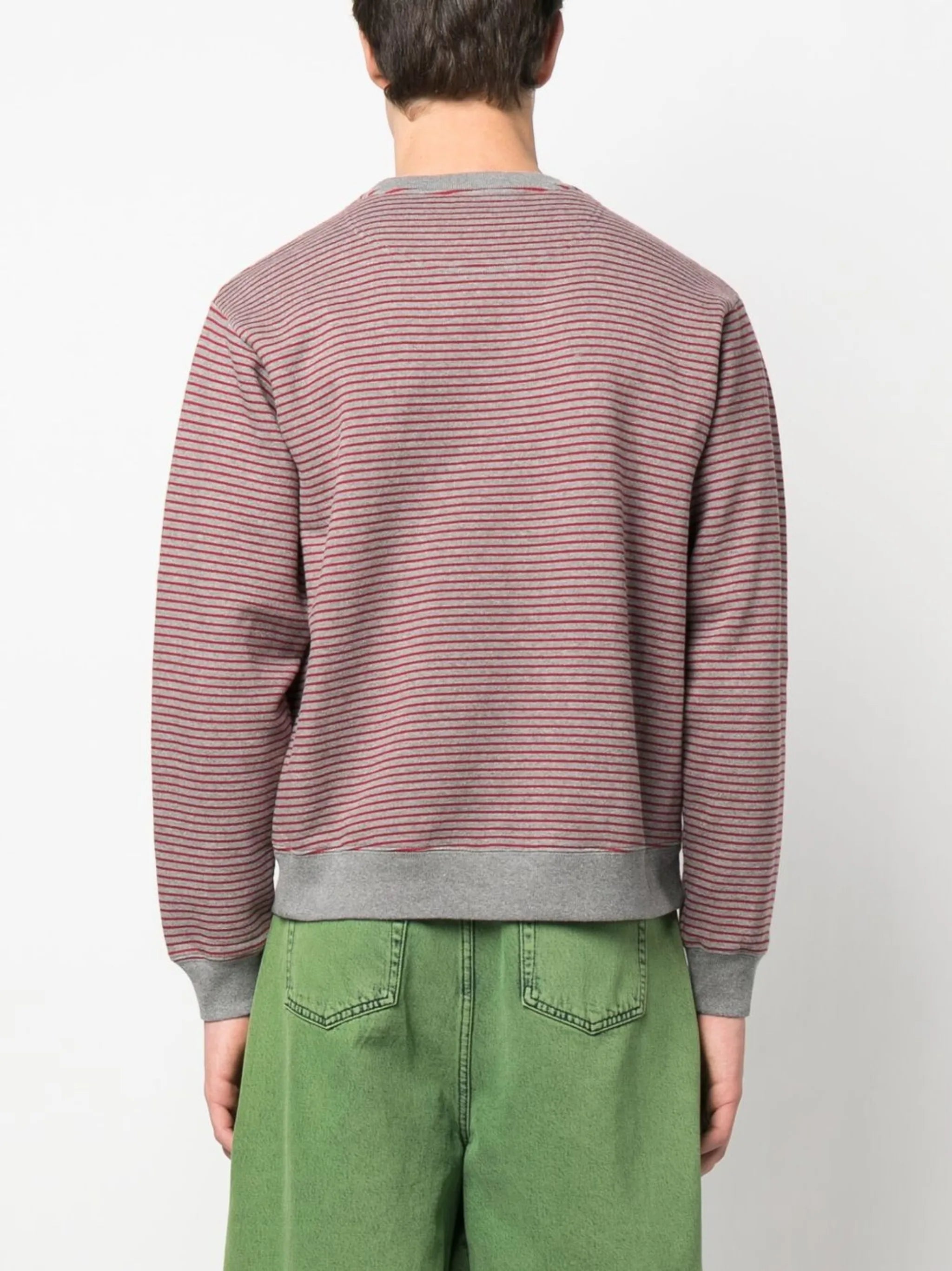 logo-print striped sweatshirt