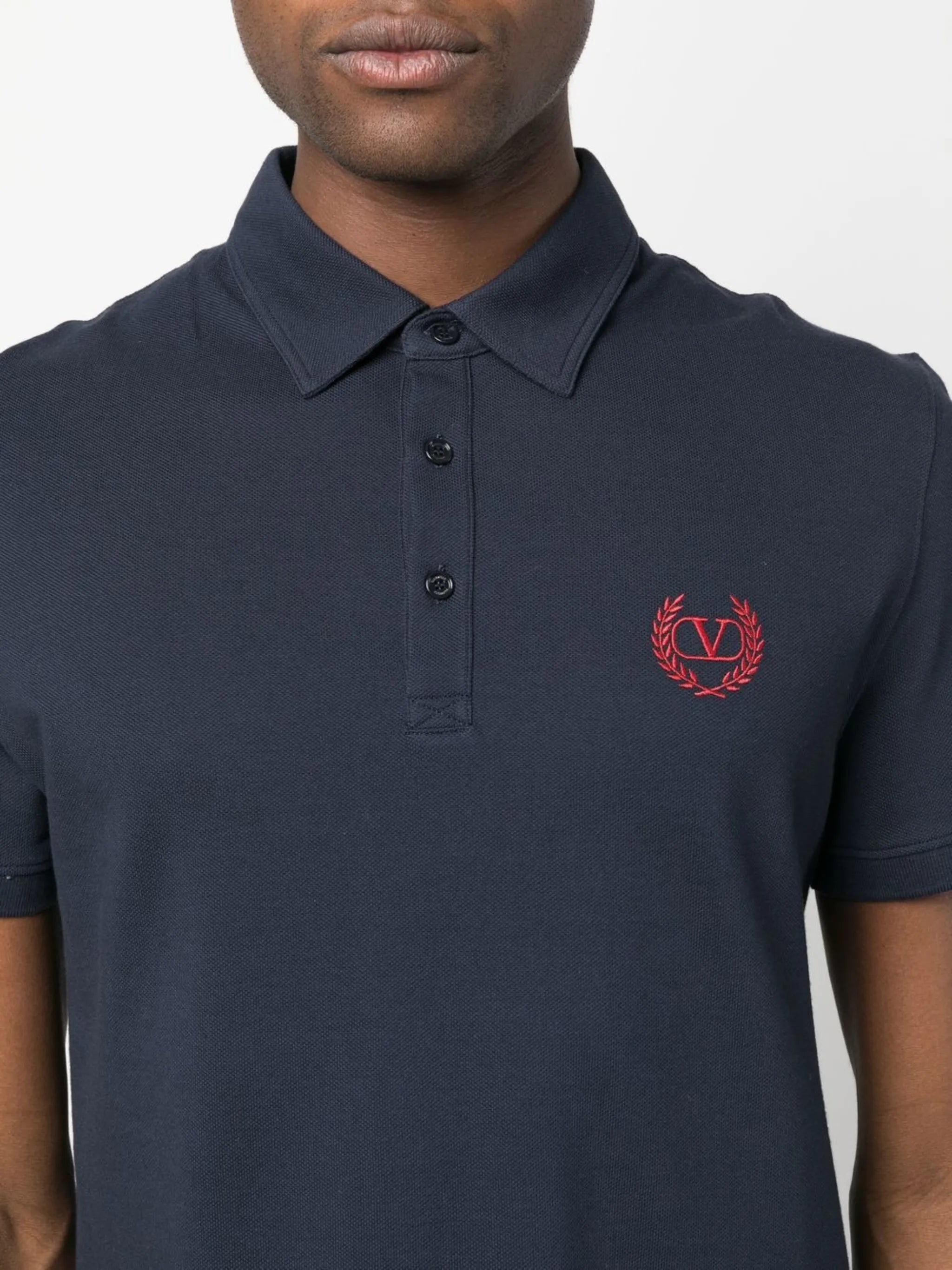 embroidered-logo polo shirt