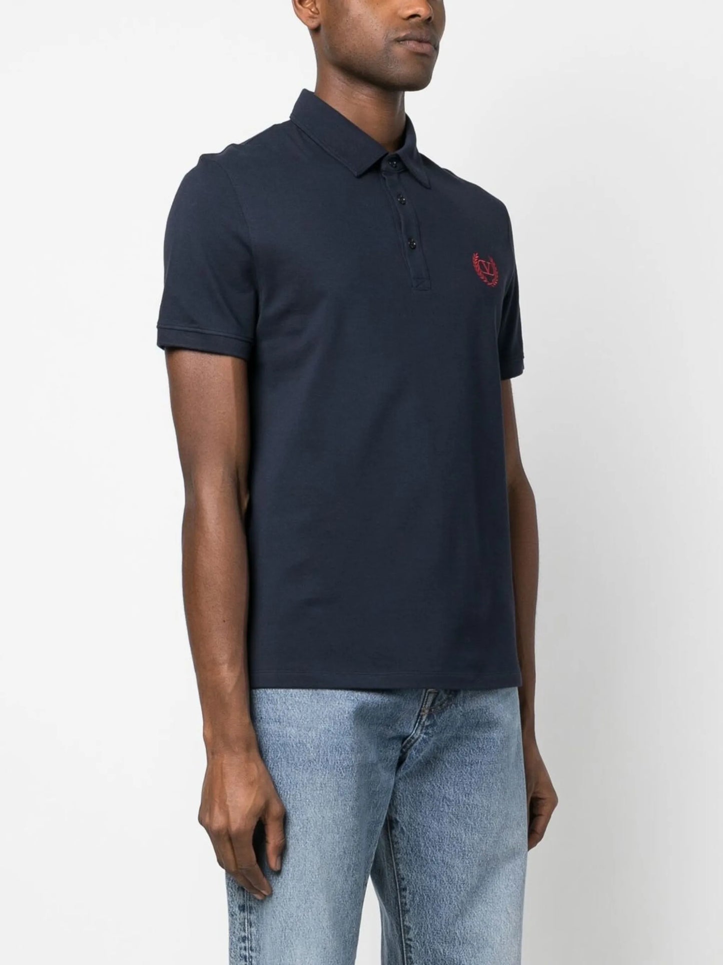 embroidered-logo polo shirt
