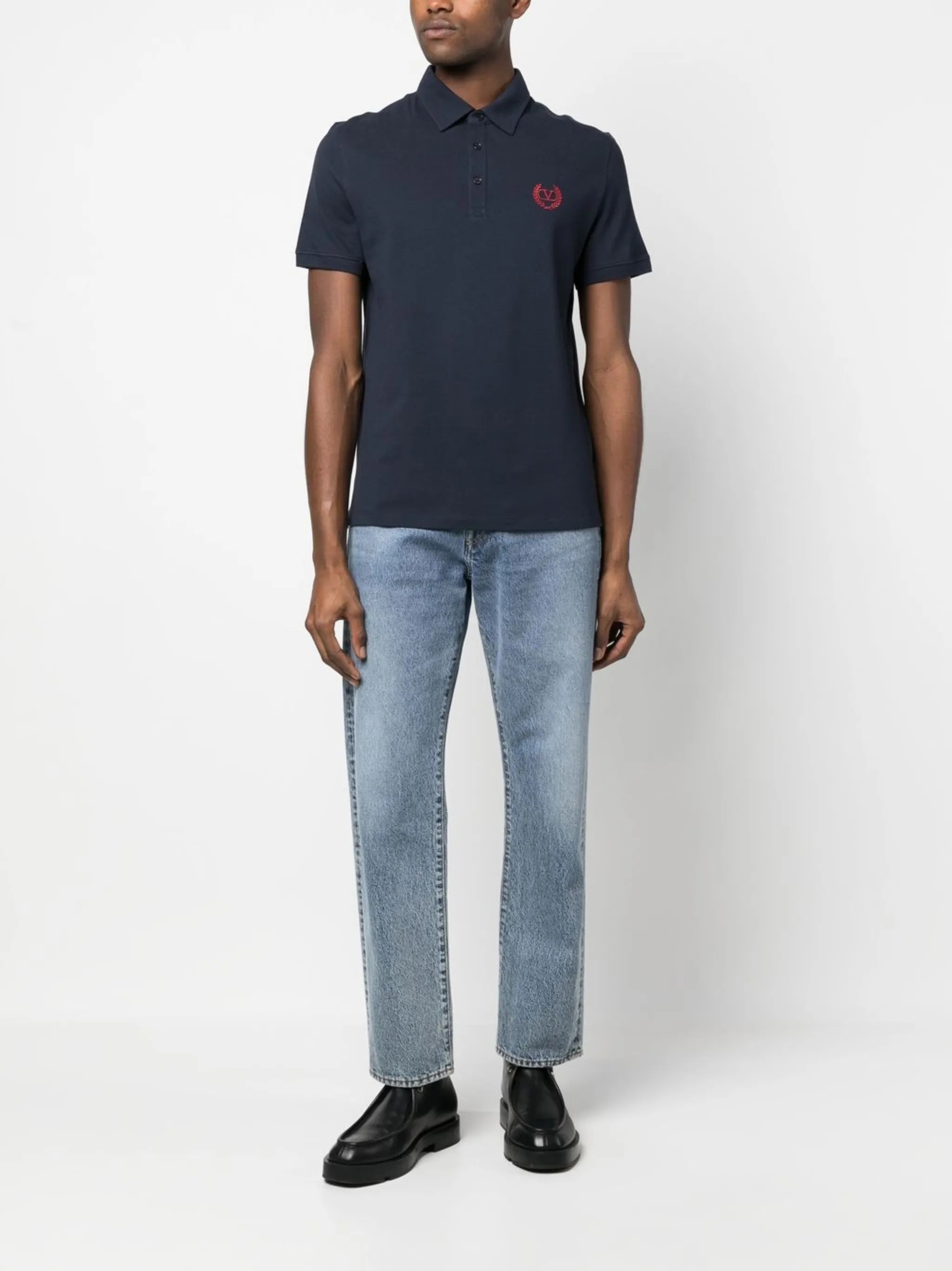 embroidered-logo polo shirt