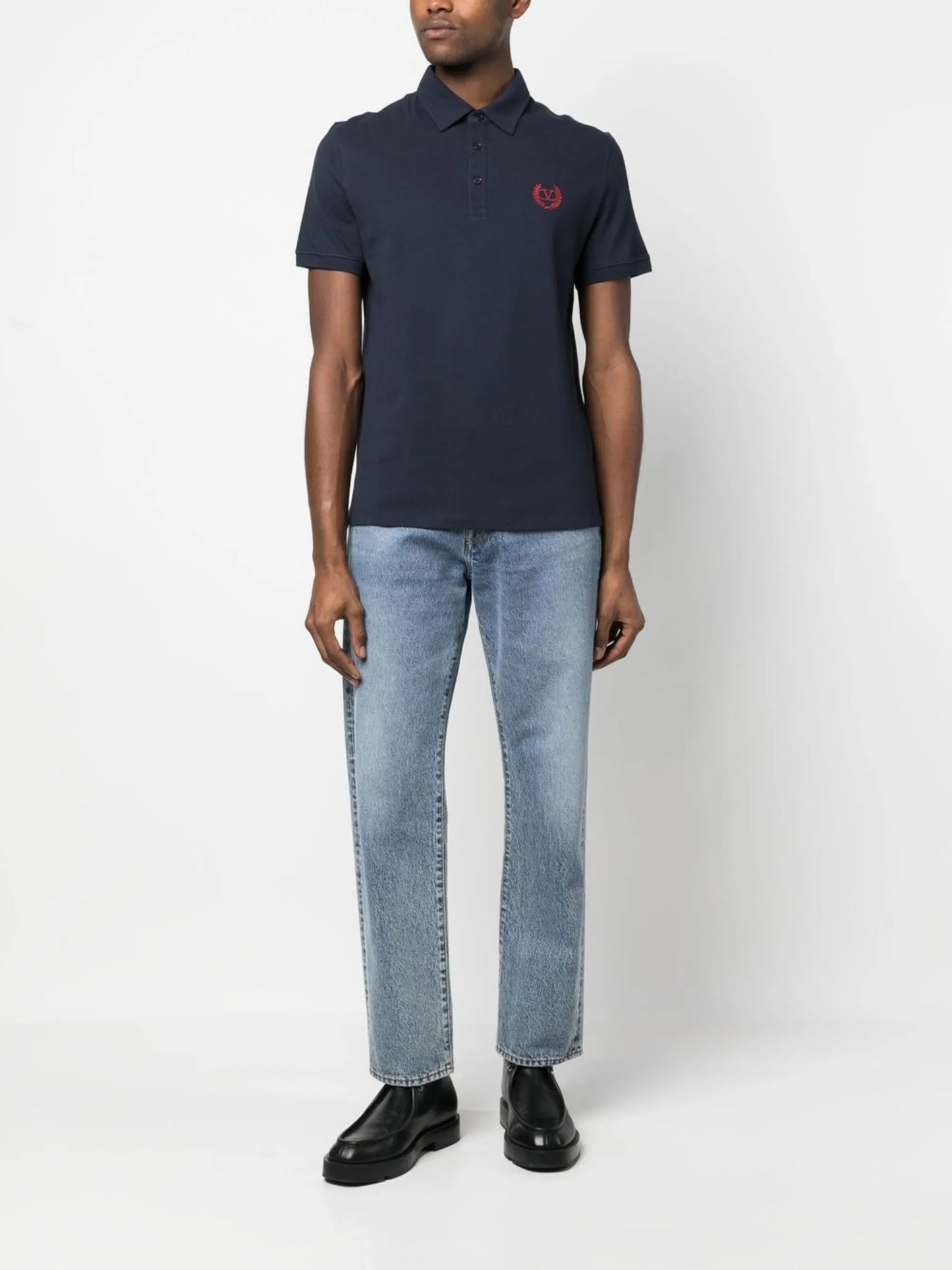 embroidered-logo polo shirt