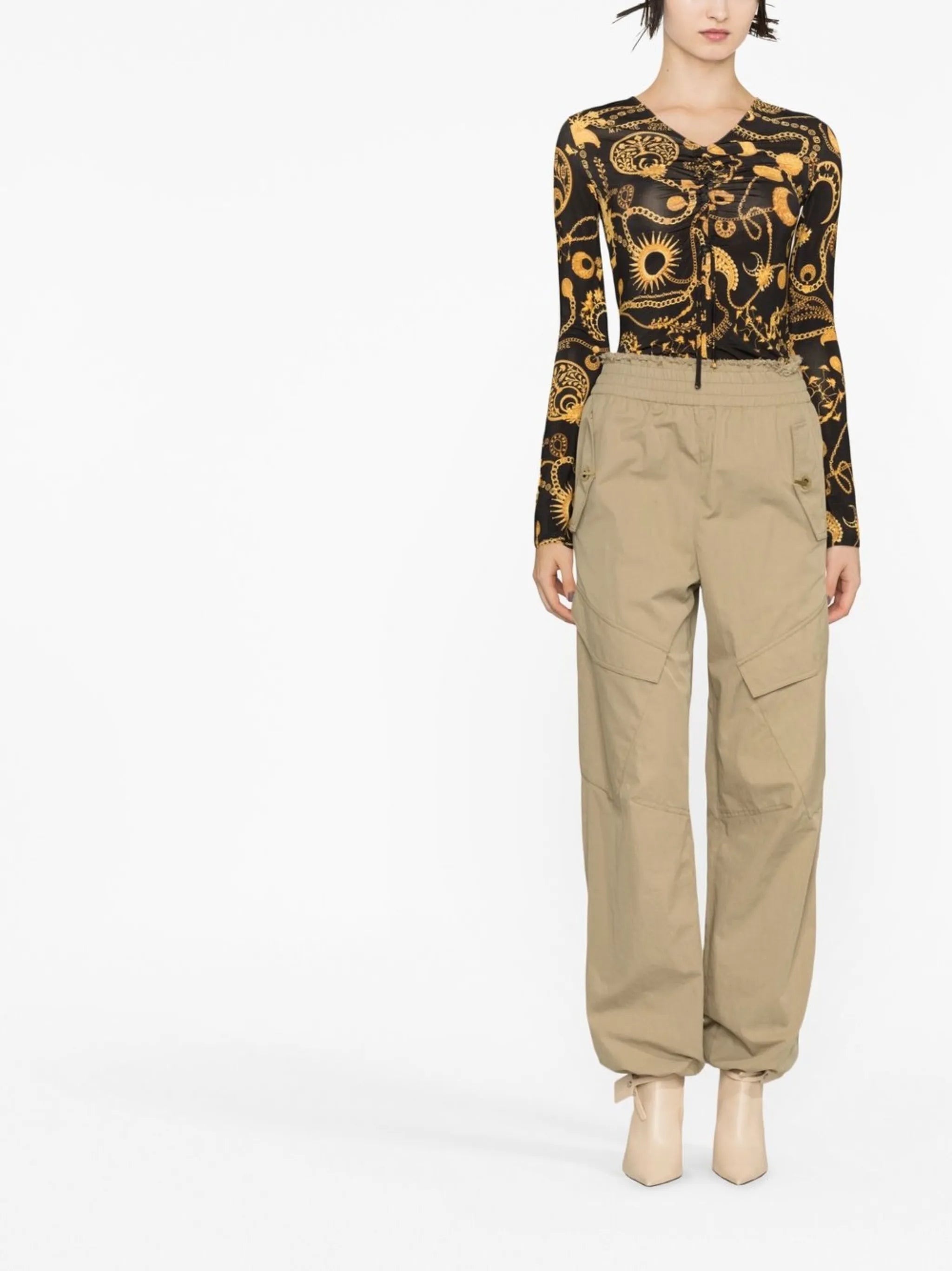 Ornament Moon-print top