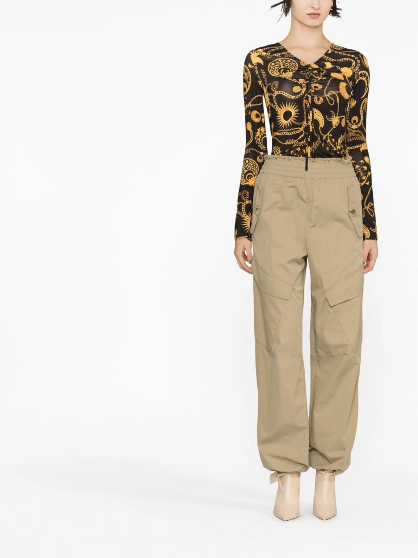 Ornament Moon-print top