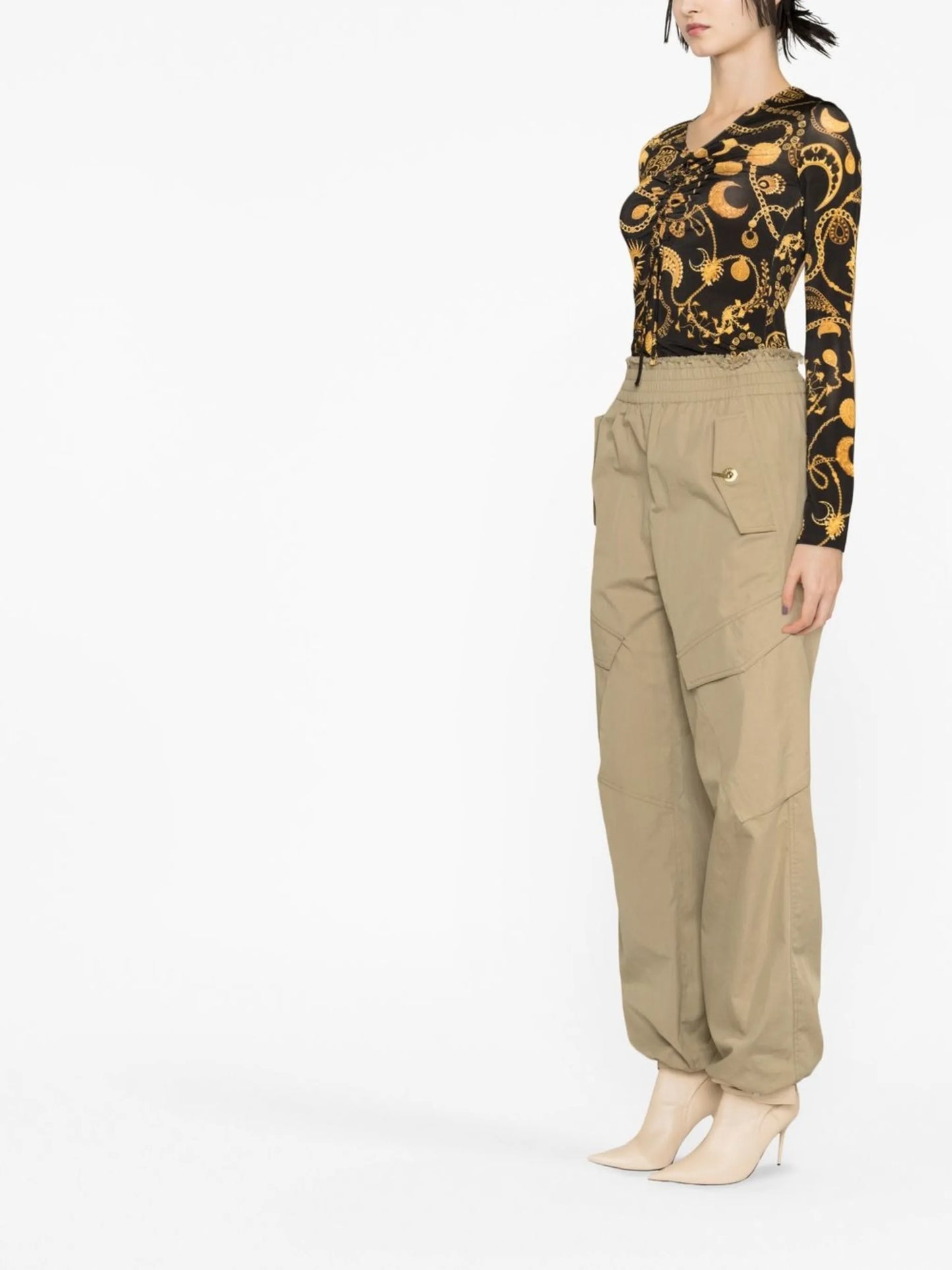 Ornament Moon-print top