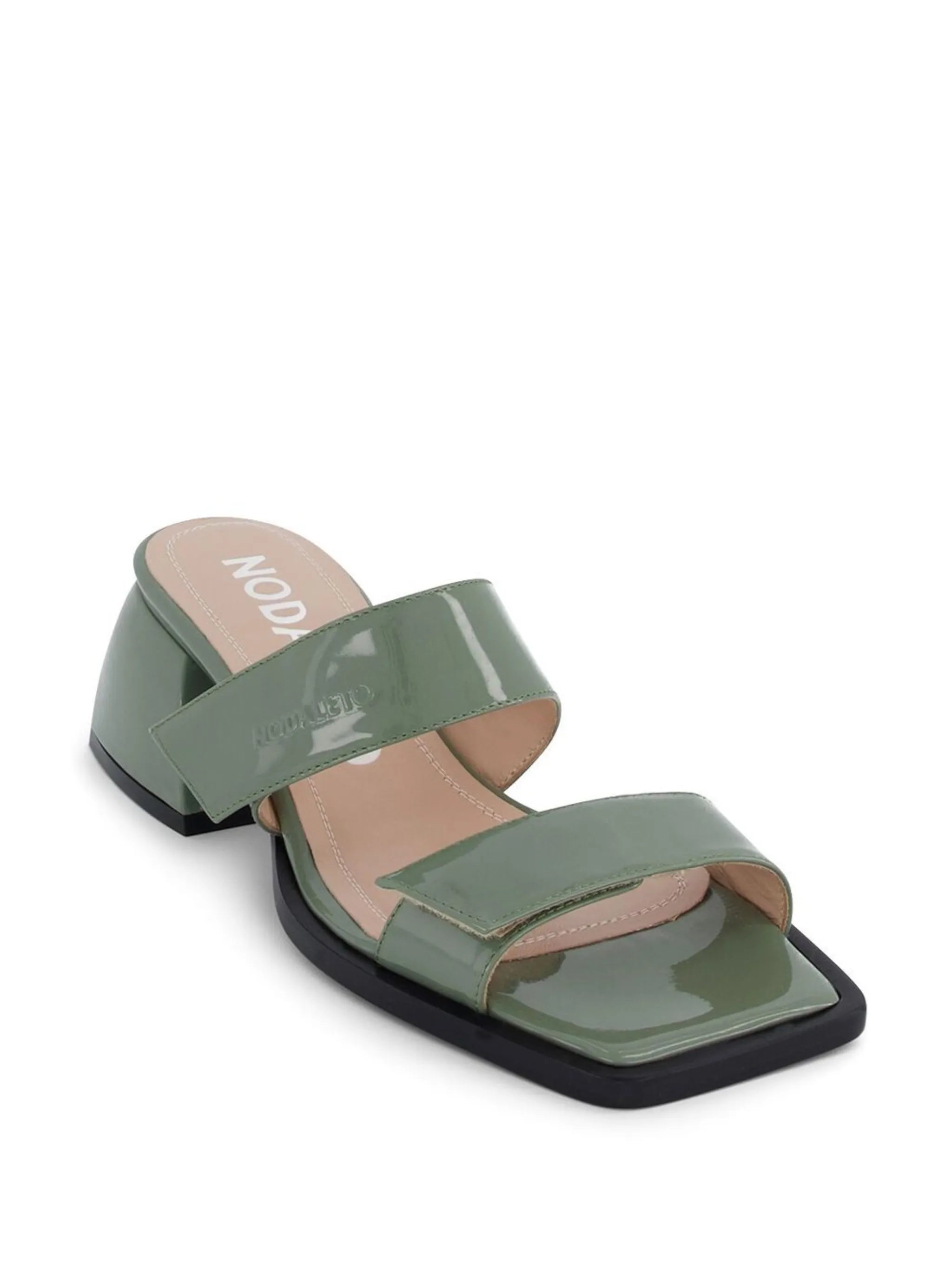 double-strap patent-leather sandals