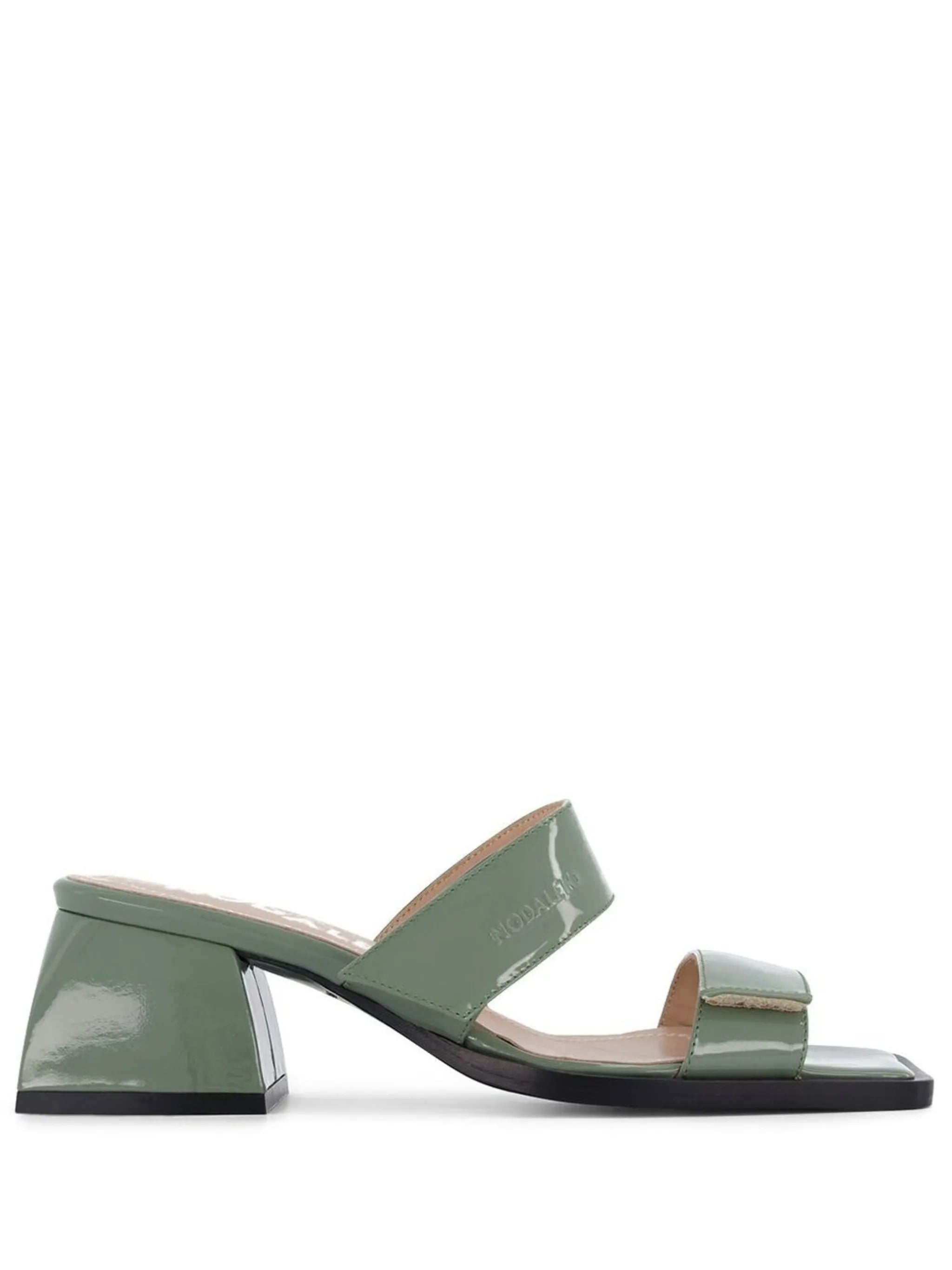 double-strap patent-leather sandals