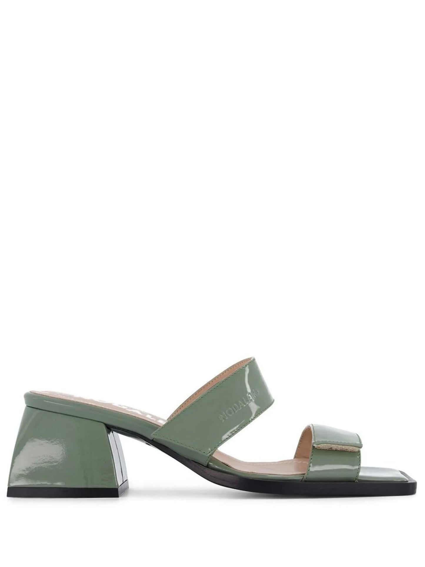 double-strap patent-leather sandals
