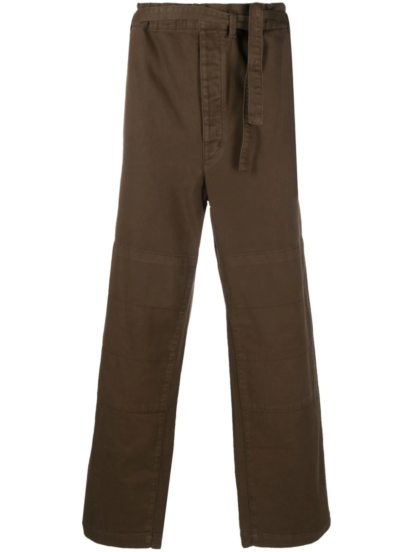 belted wide-leg trousers