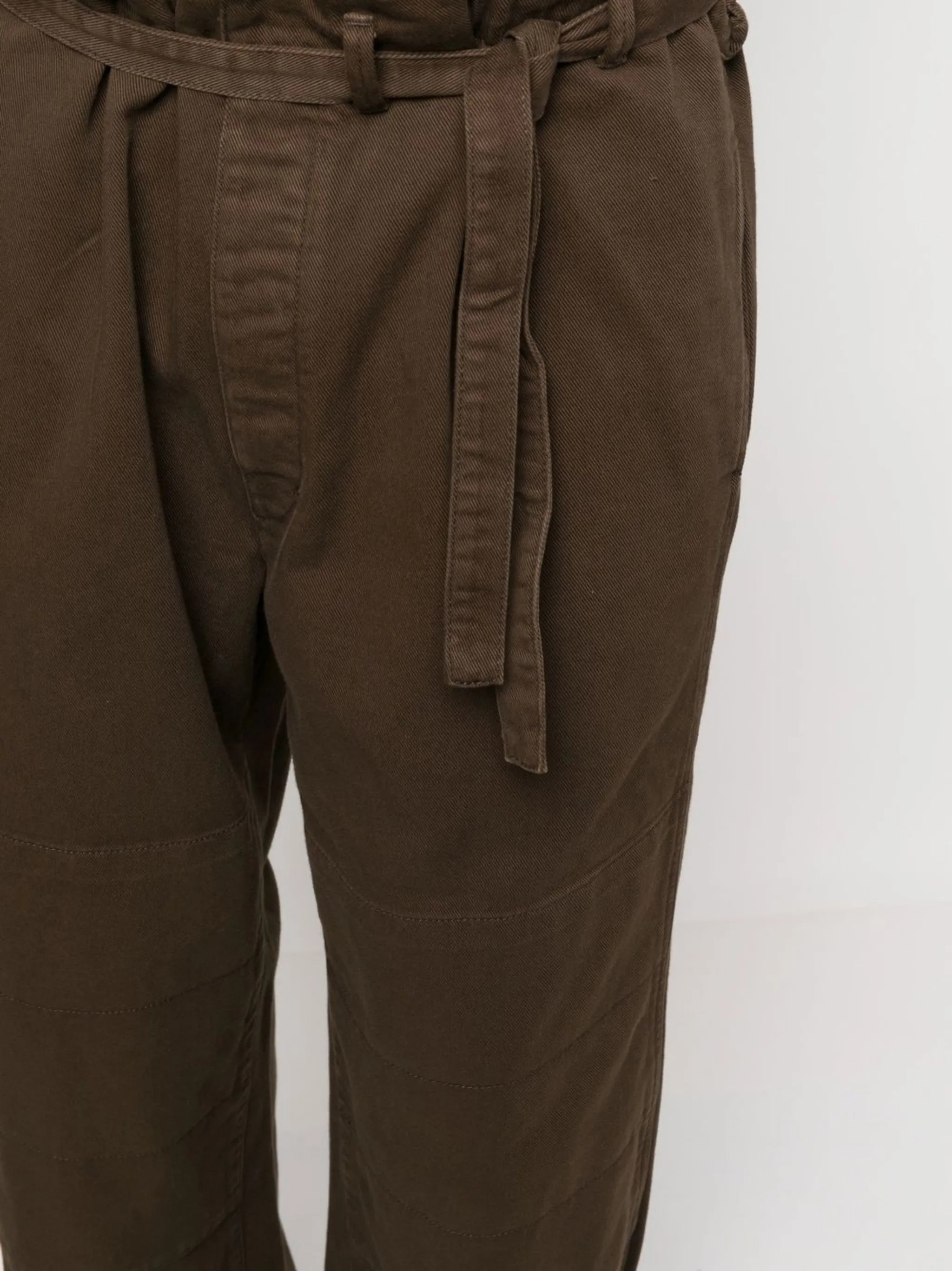belted wide-leg trousers