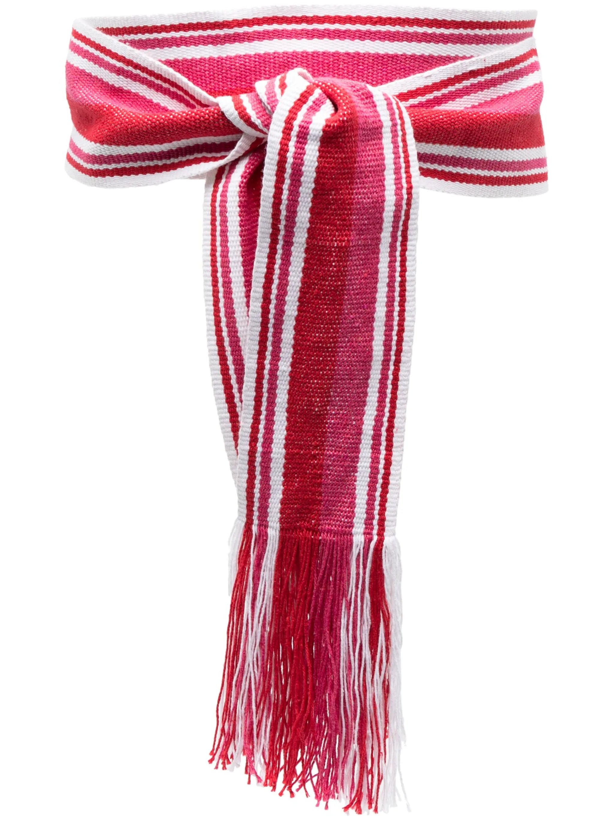 striped interwoven belt
