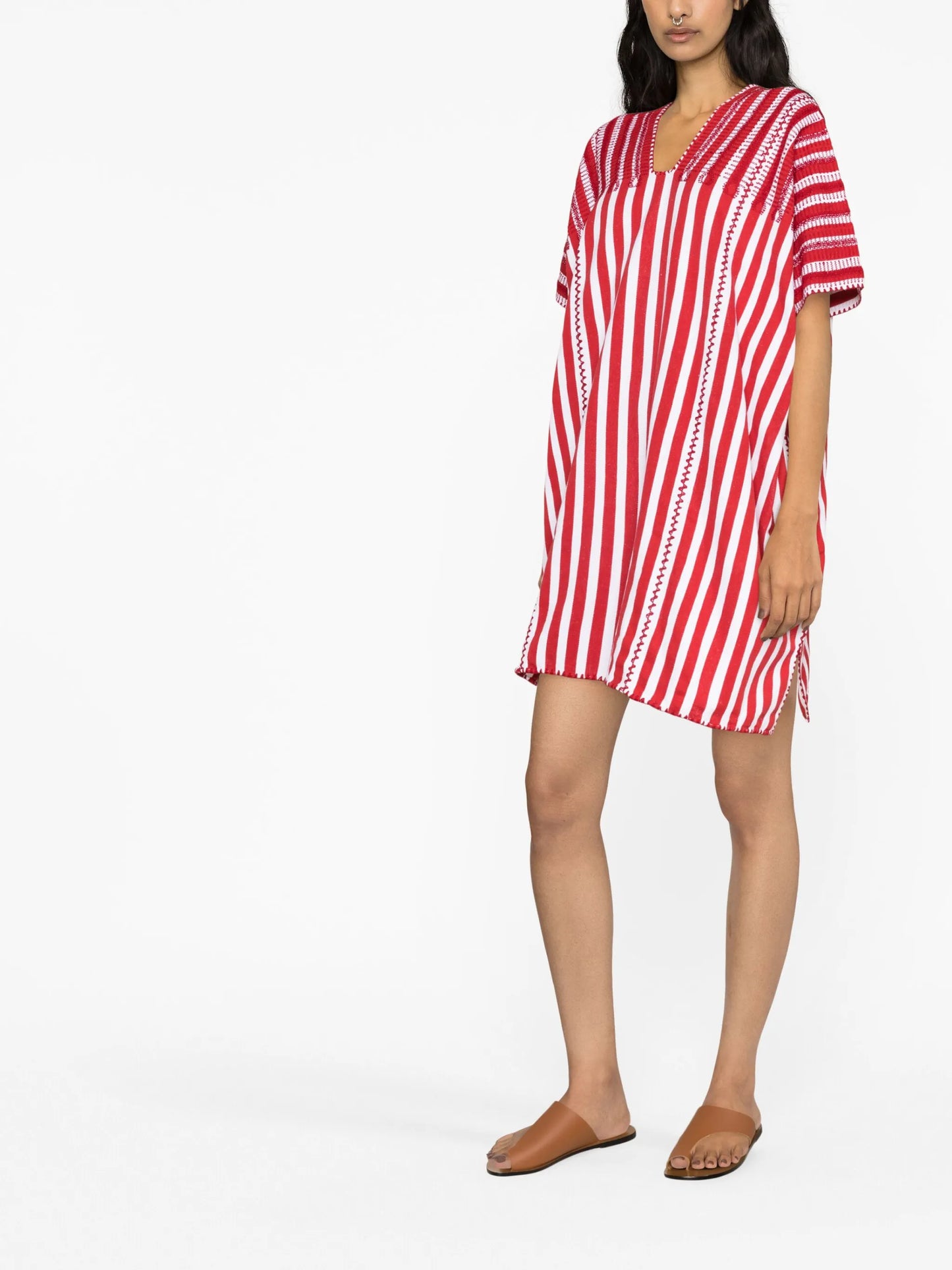 striped mini dress