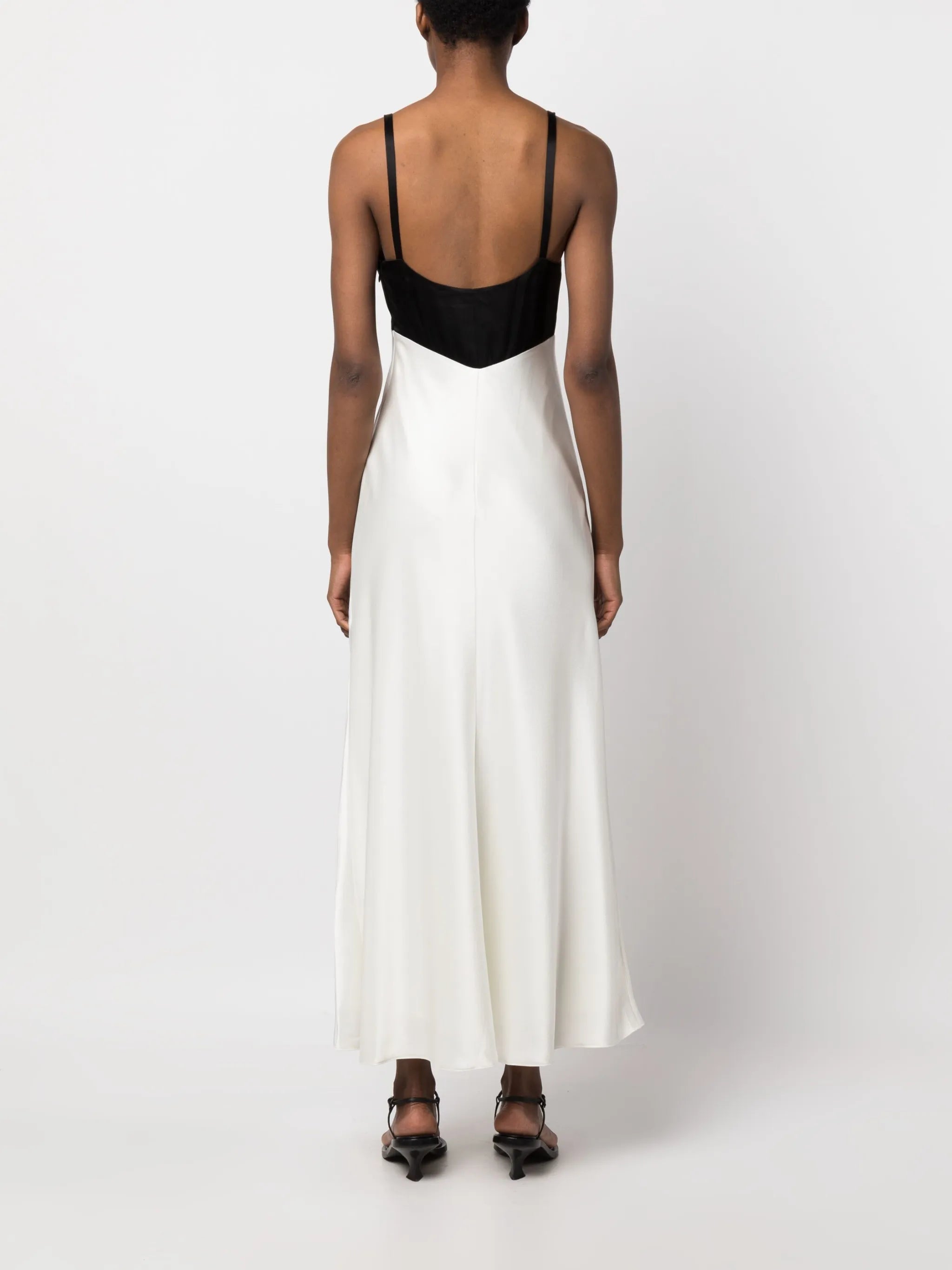 two-tone satin dress