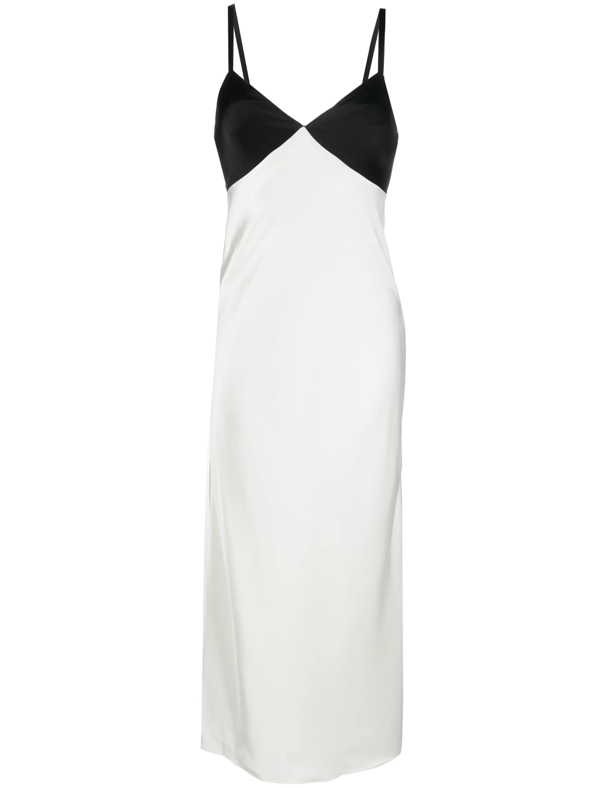 two-tone satin dress