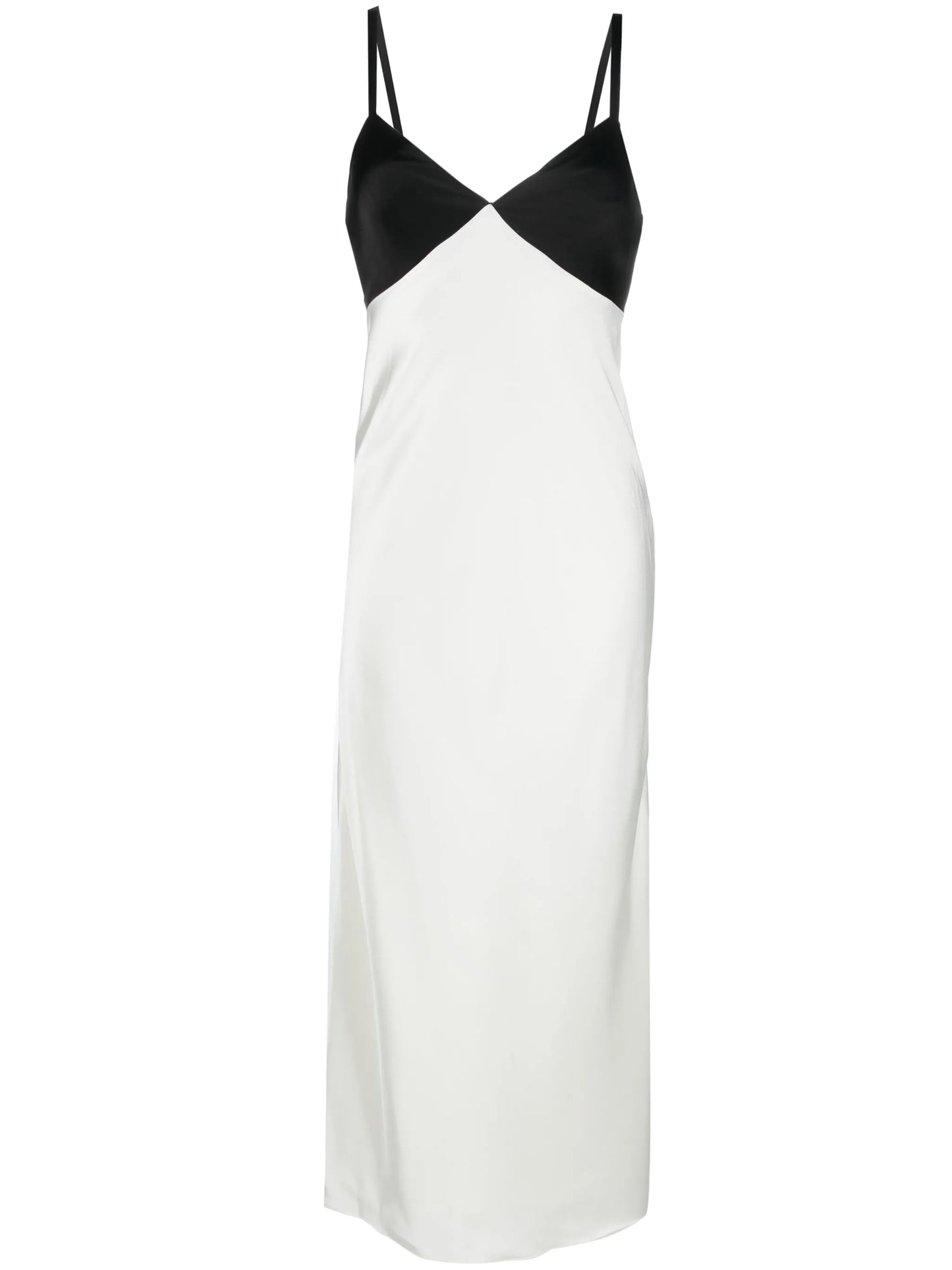 two-tone satin dress