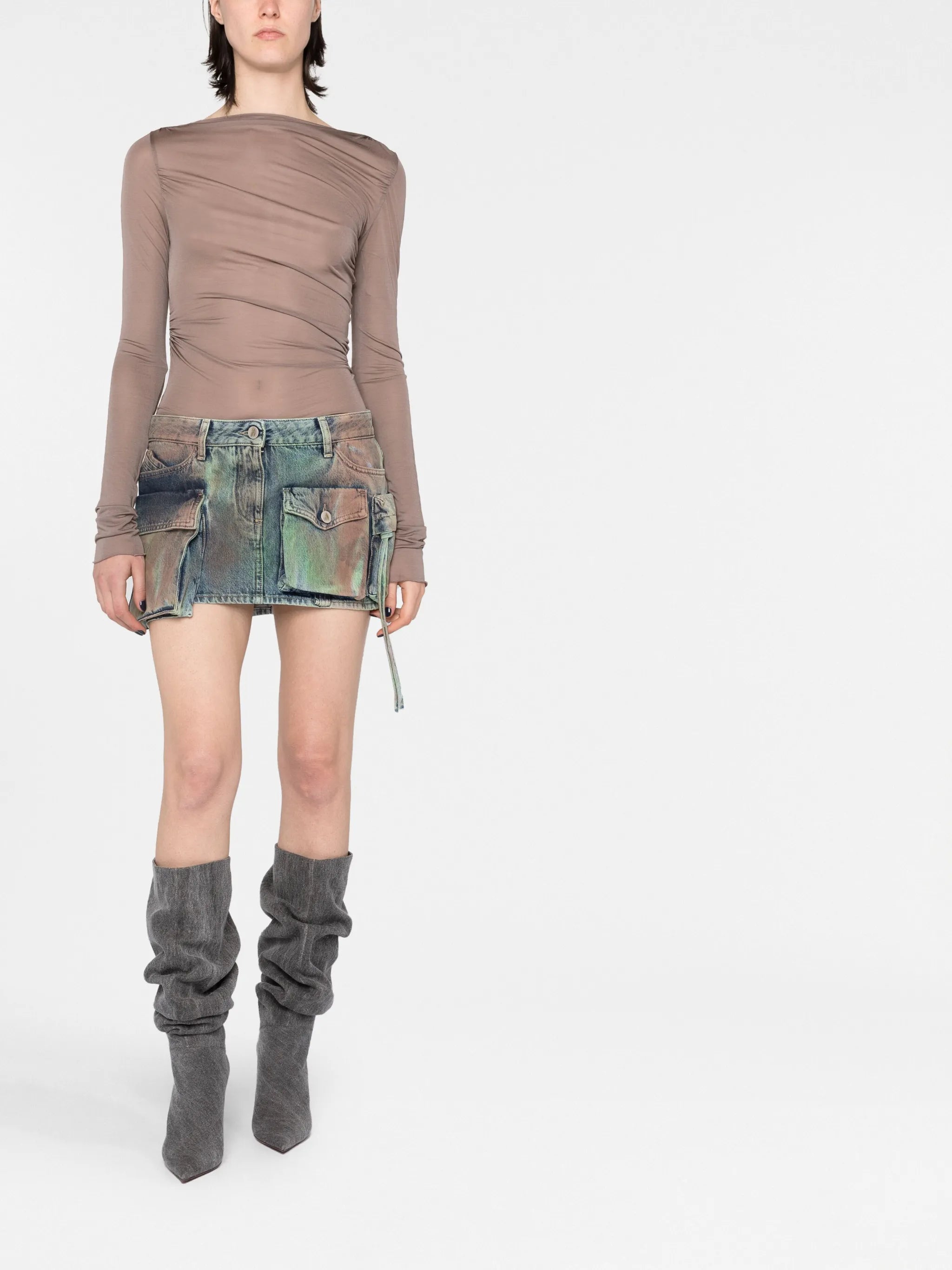 Fay Camouflage Miniskirt