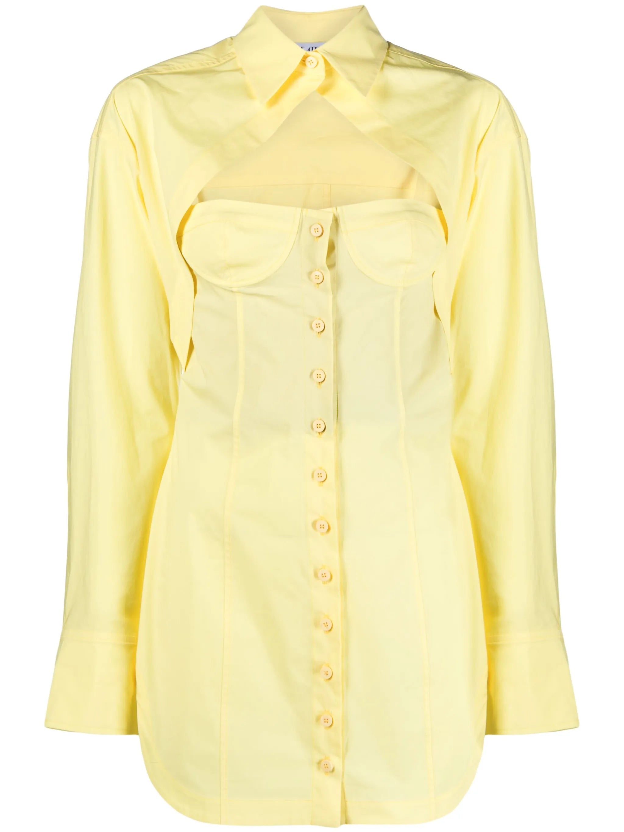 layered corset-style minidress