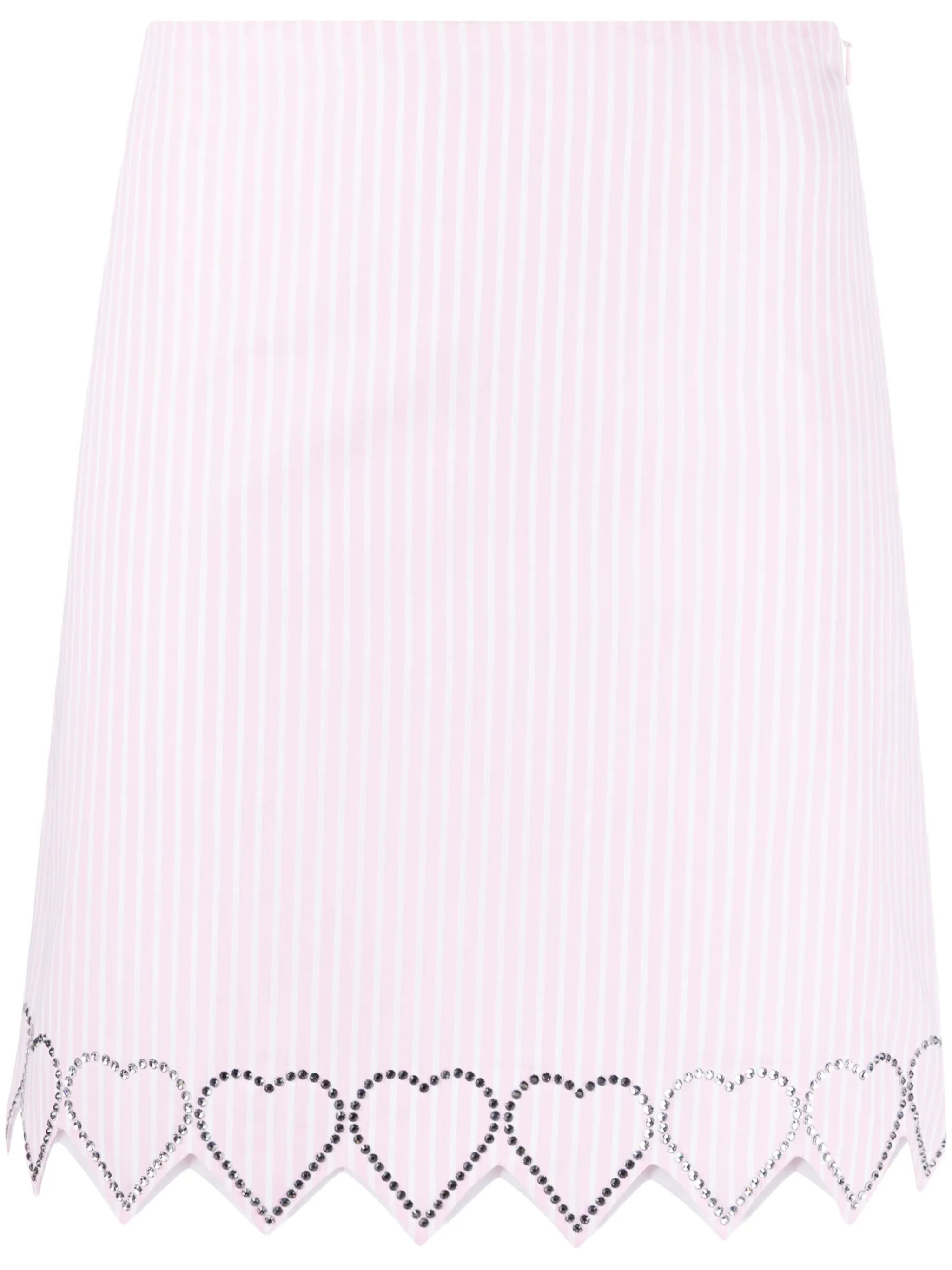 embellished heart-trim mini skirt