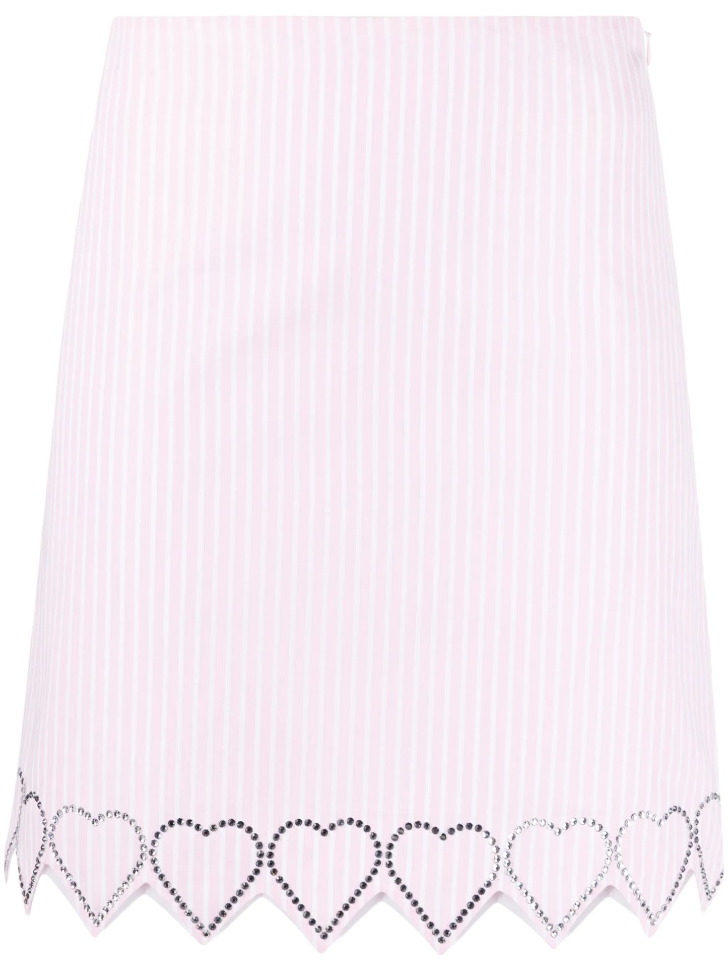 embellished heart-trim mini skirt