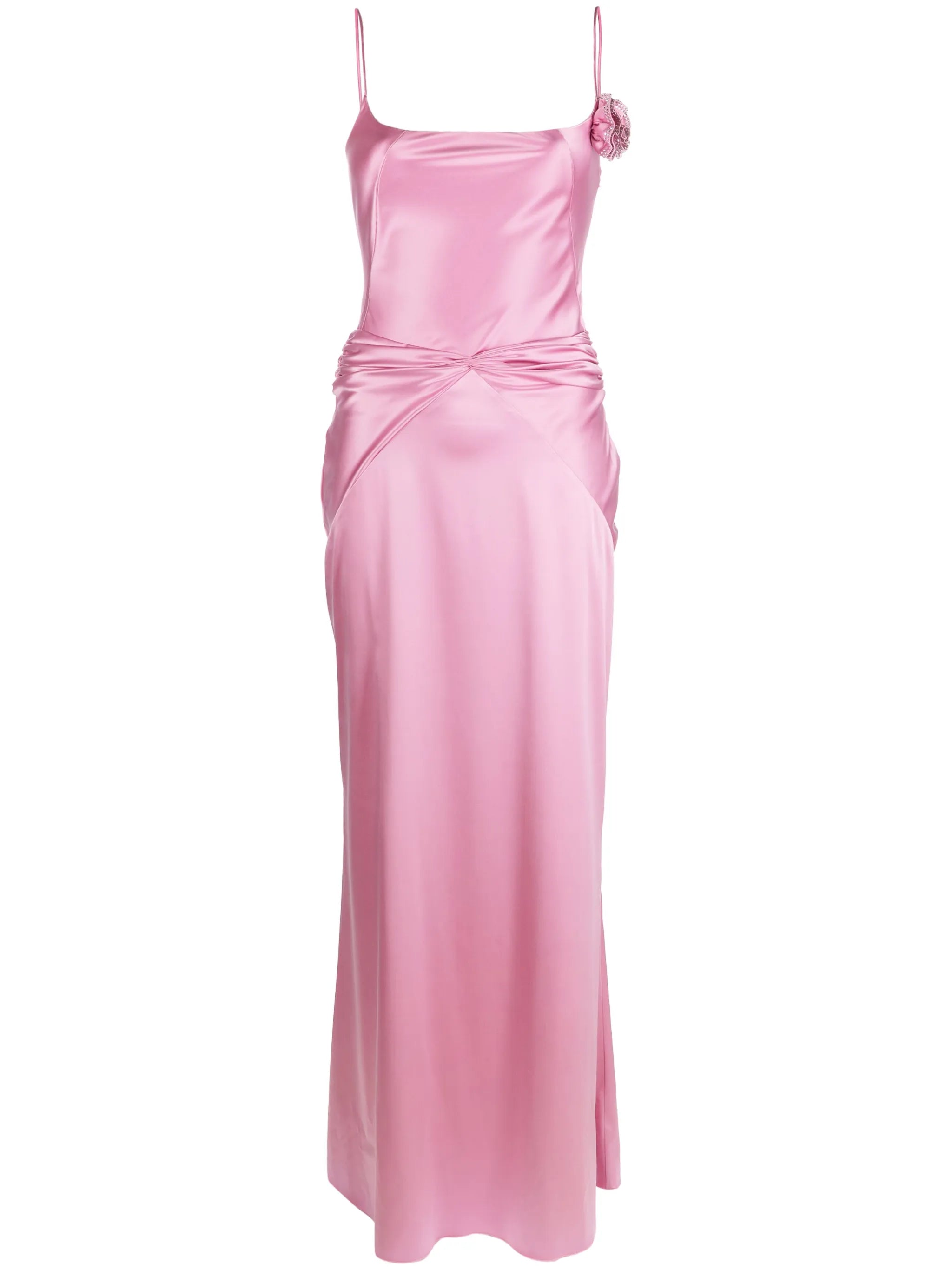 embellished-flower detail maxi dress