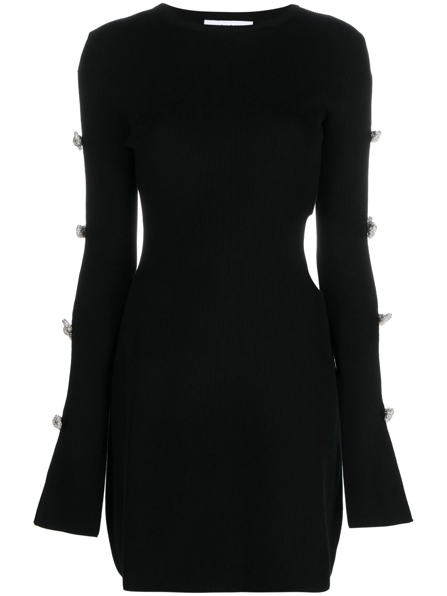 cut-out detail ribbed-knit dress