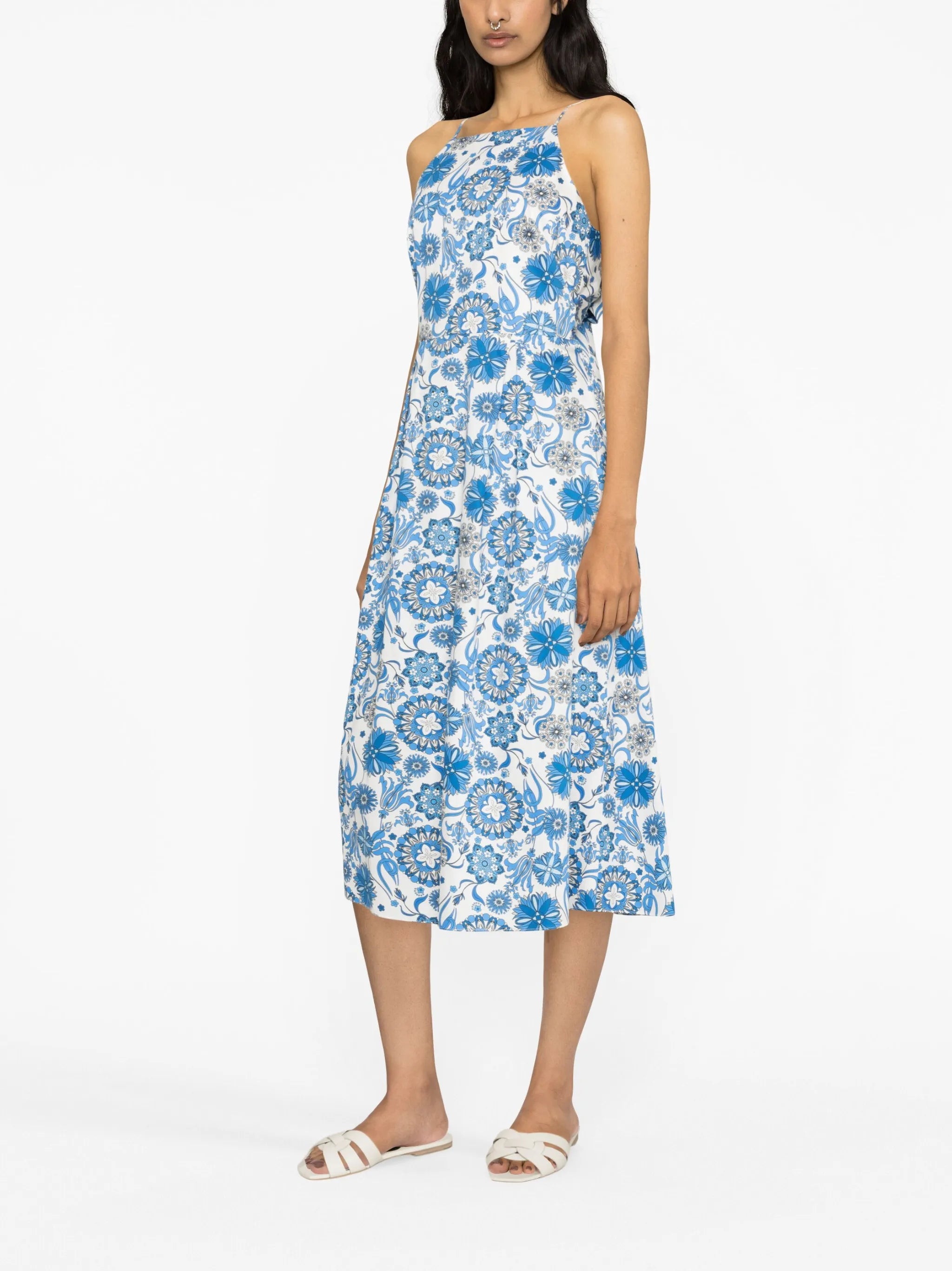 Goreti Voile floral-print midi dress