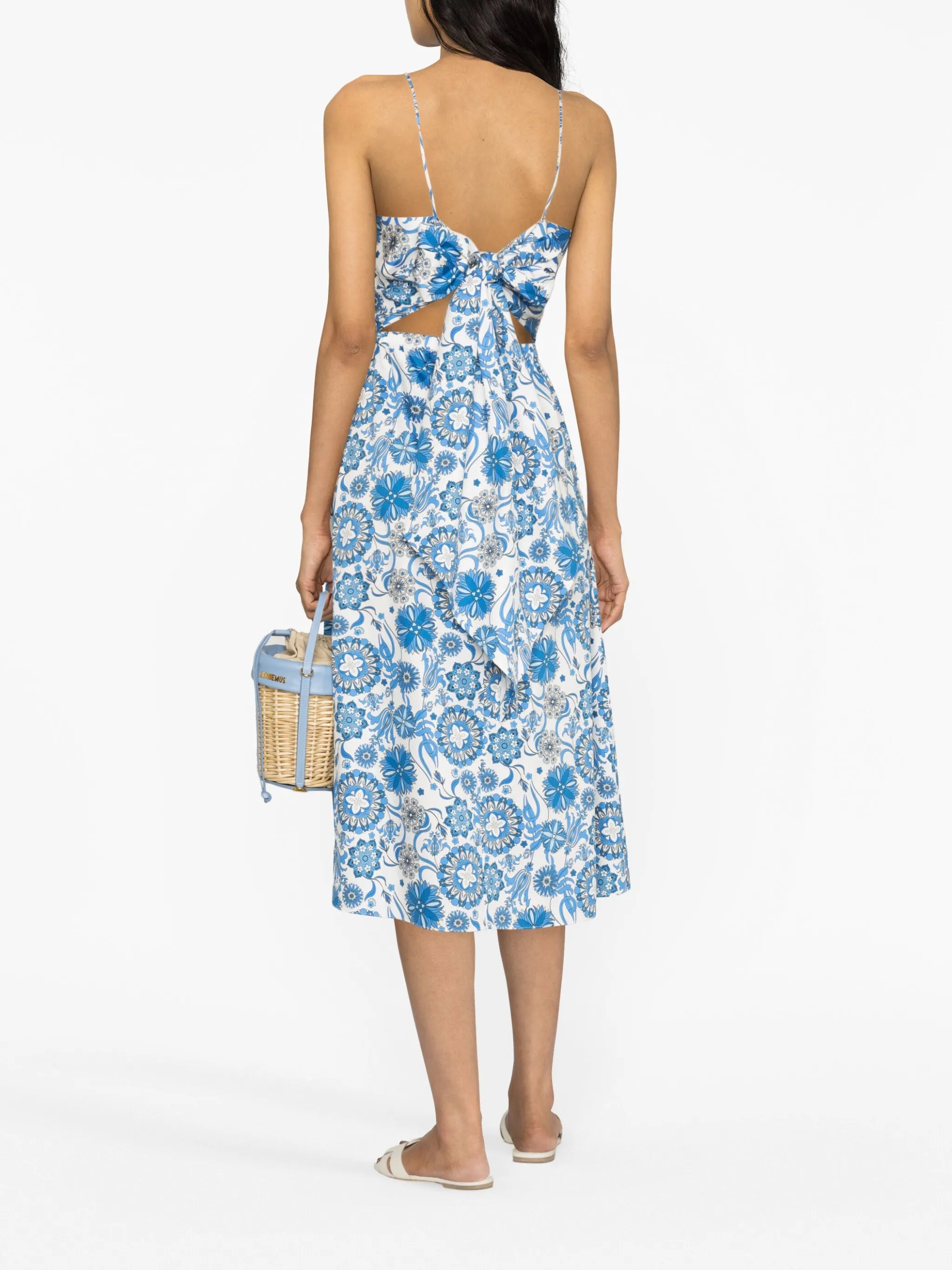 Goreti Voile floral-print midi dress